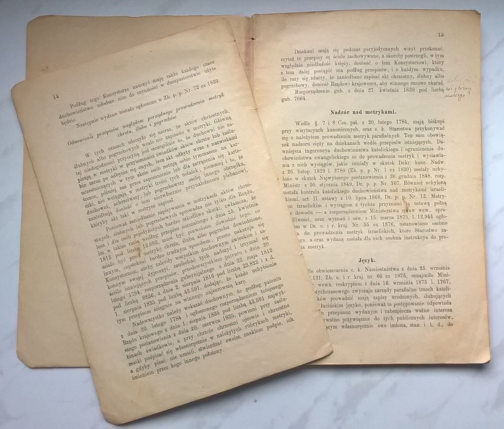 "Podręcznik dla urzędów katolicko-parafialnych i polityczno-administracyjnych" L. Szabel - Lwów, 1894 r.