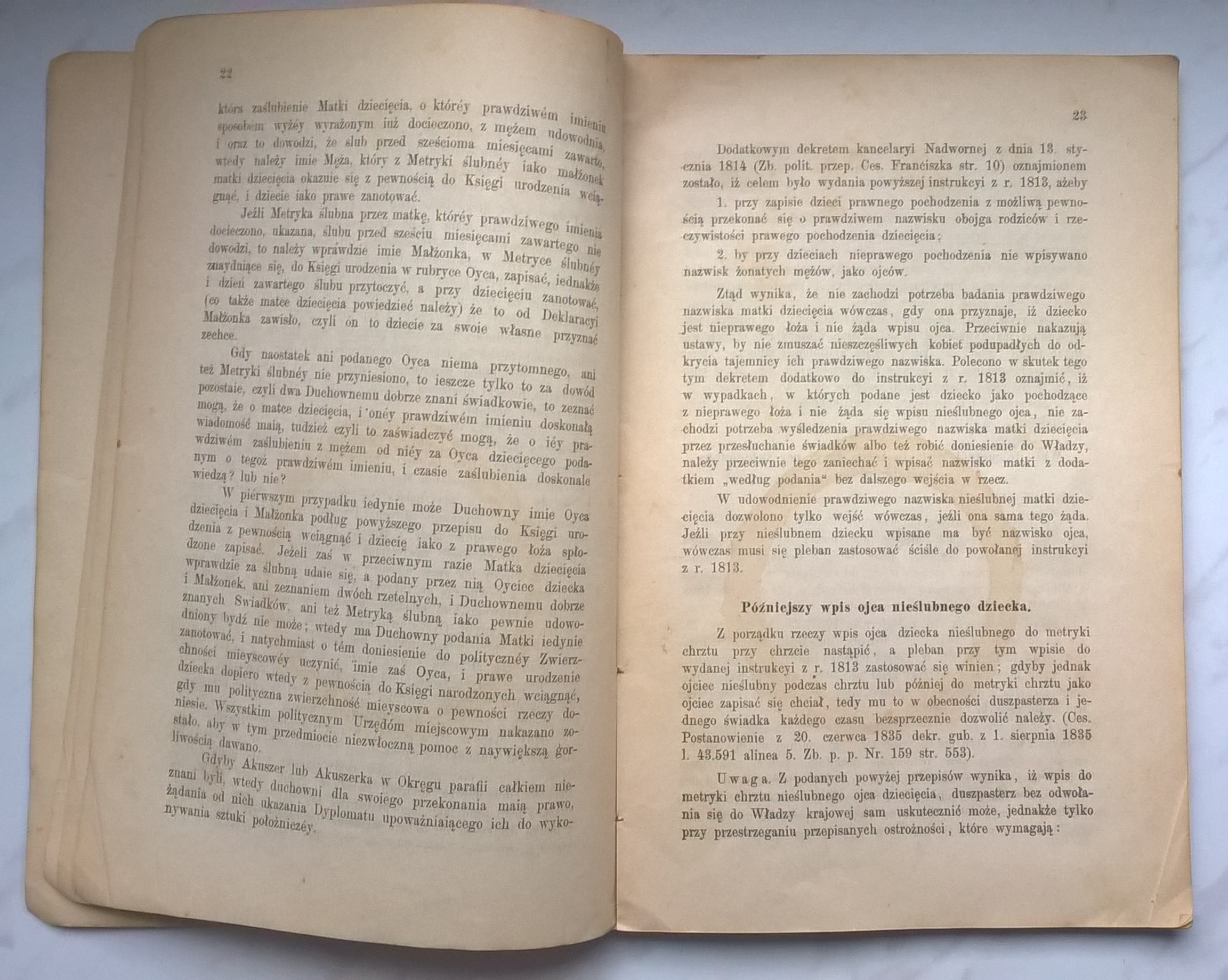 "Podręcznik dla urzędów katolicko-parafialnych i polityczno-administracyjnych" L. Szabel - Lwów, 1894 r.