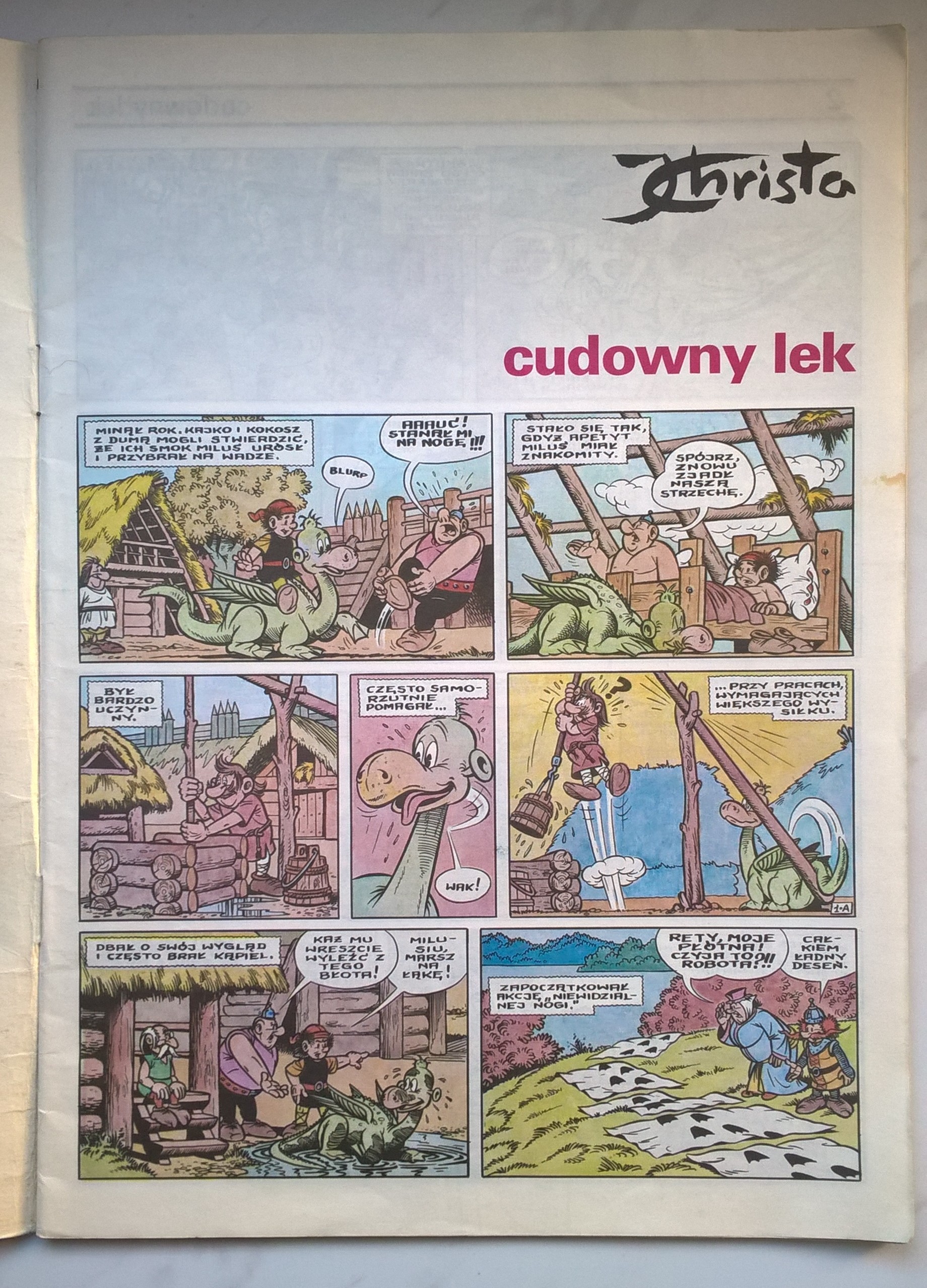 Komiks "Kajko i Kokosz - Cudowny lek" Janusz Christa, 1988 r.