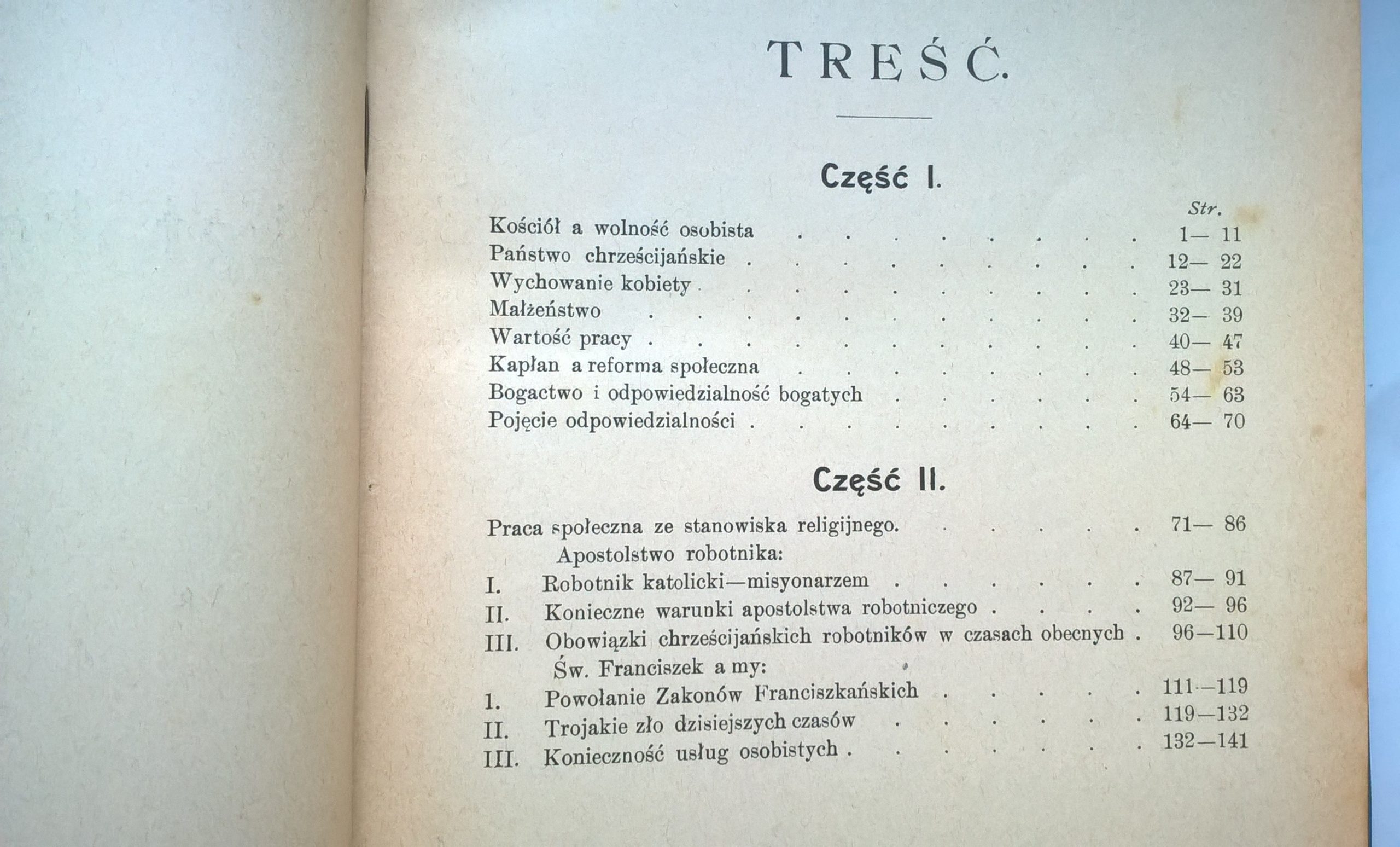 Książka "Ideały katolicko-społeczne" O. Cutbert Z. S. O. Fr., 1908 r.