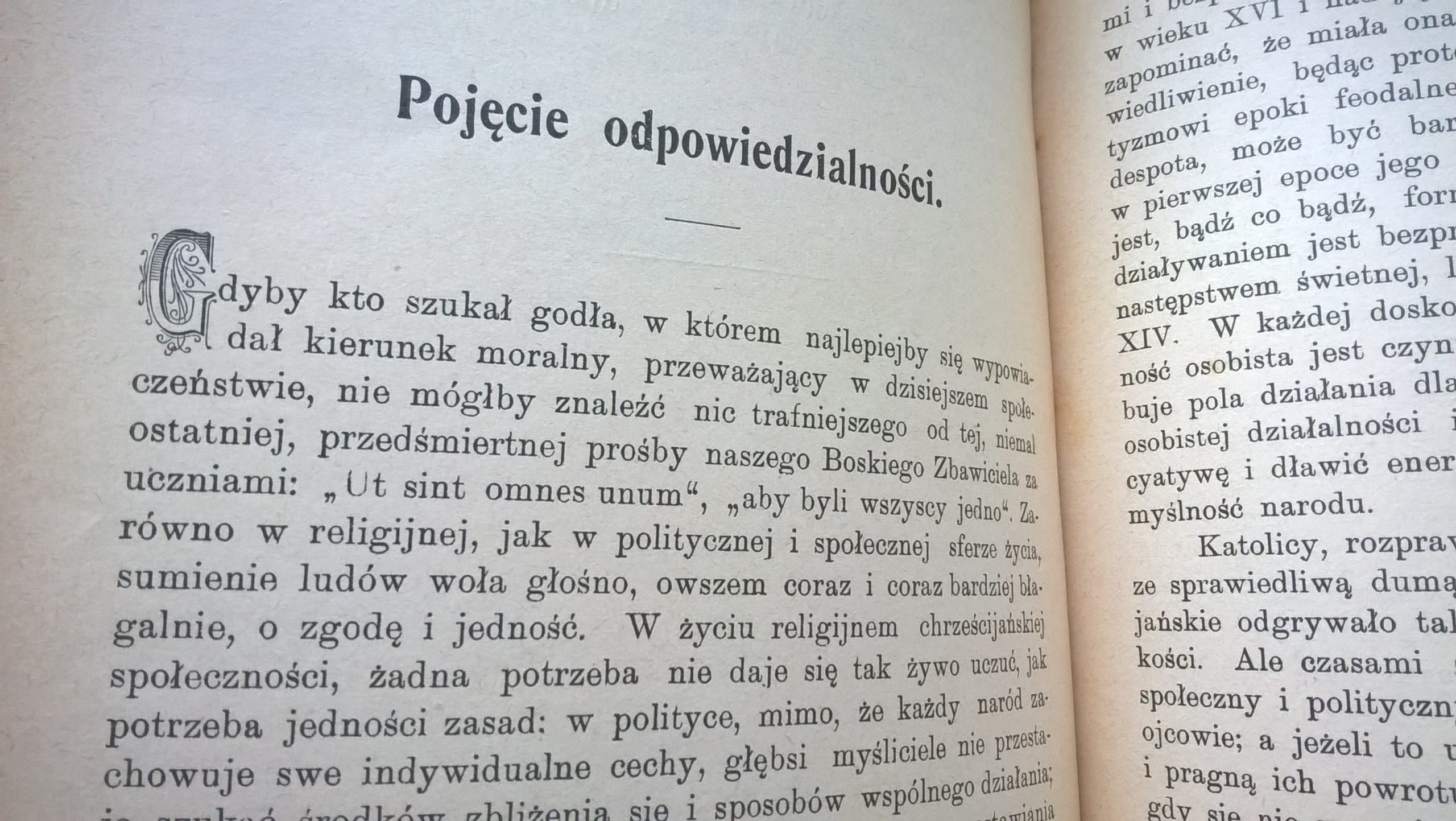 Książka "Ideały katolicko-społeczne" O. Cutbert Z. S. O. Fr., 1908 r.