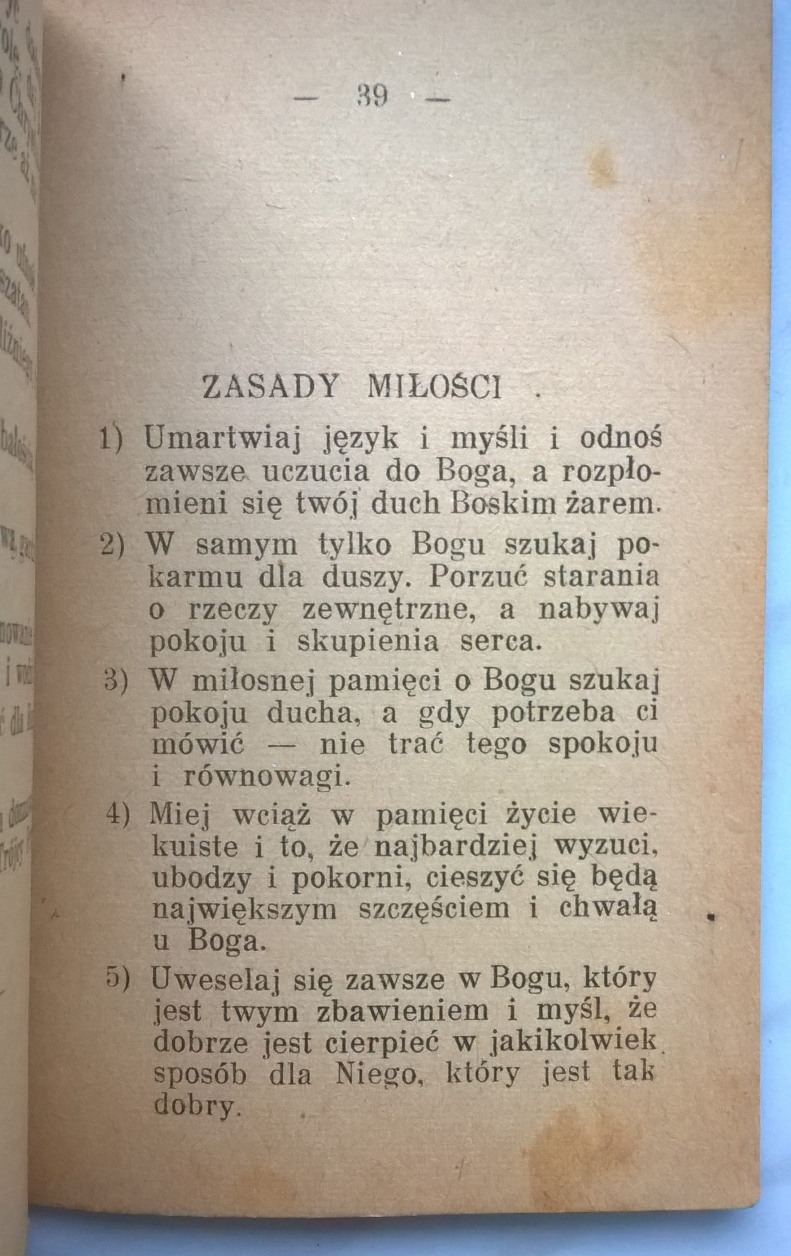 Książeczka "Przestrogi Duchowne" Św. Jan od Krzyża, Doktor Kościoła, 1936 r.