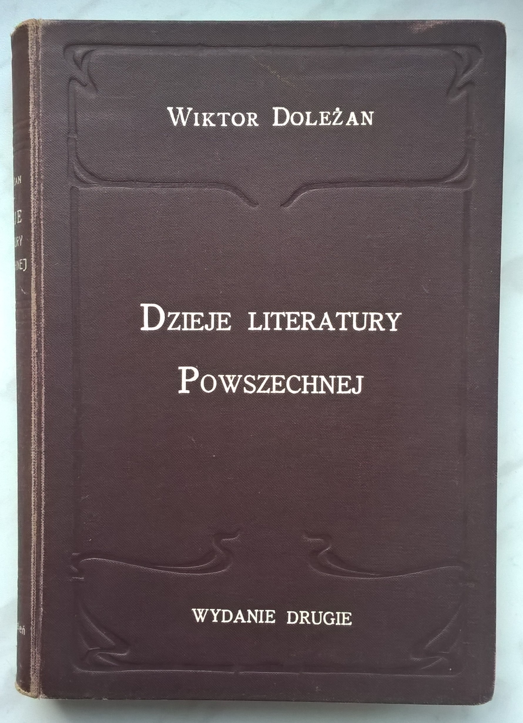 Książka "Dzieje literatury powszechnej" Wiktor Doleżan, 1909 r.