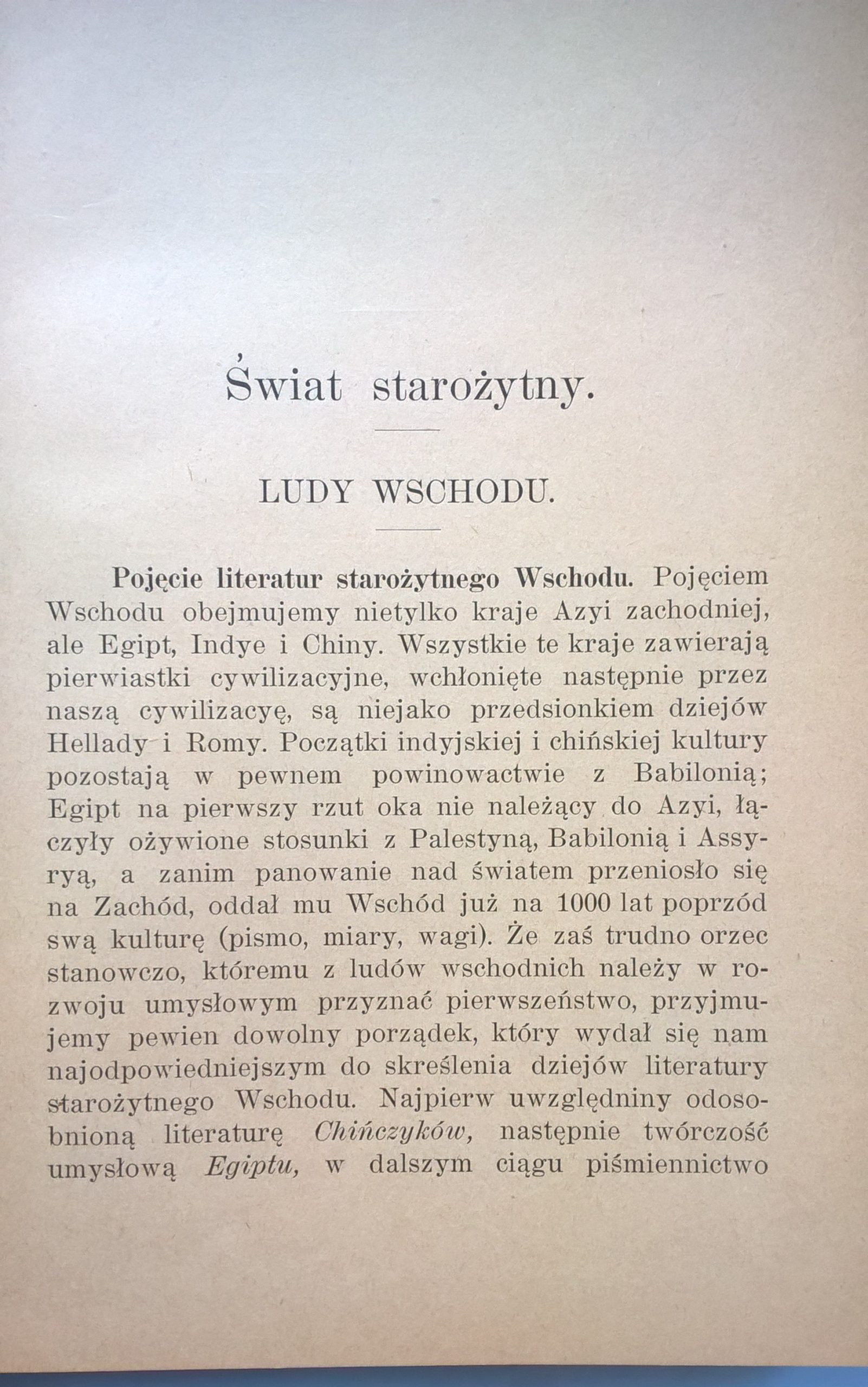 Książka "Dzieje literatury powszechnej" Wiktor Doleżan, 1909 r.