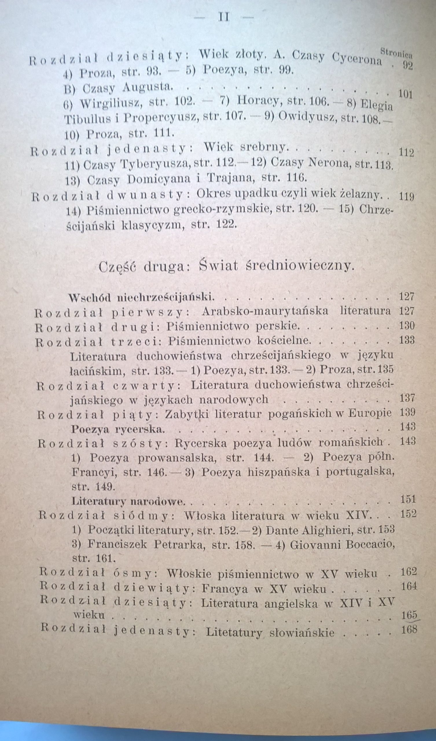 Książka "Dzieje literatury powszechnej" Wiktor Doleżan, 1909 r.