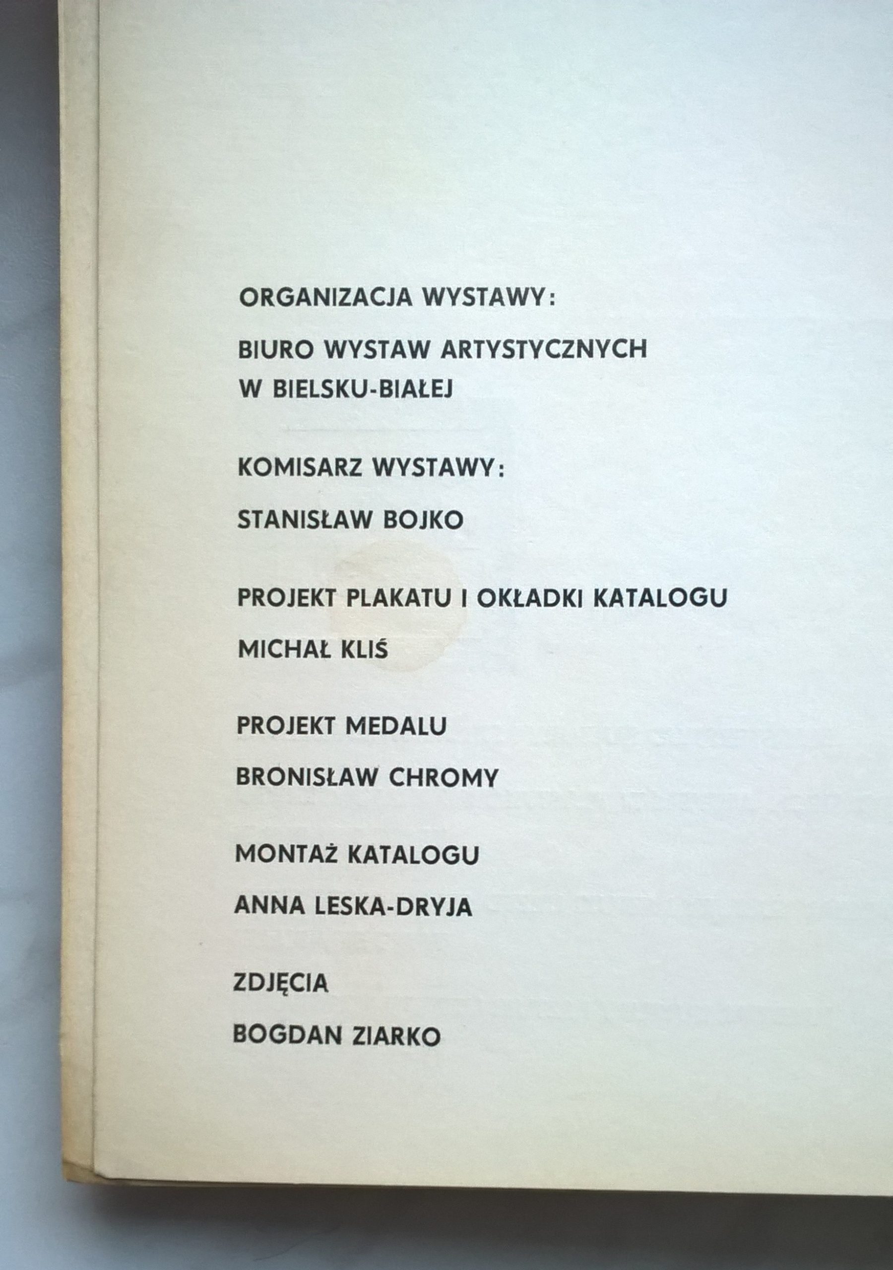 Katalog – XVIII Ogólnopolska Wystawa Malarstwa BIELSKA JESIEŃ 1980