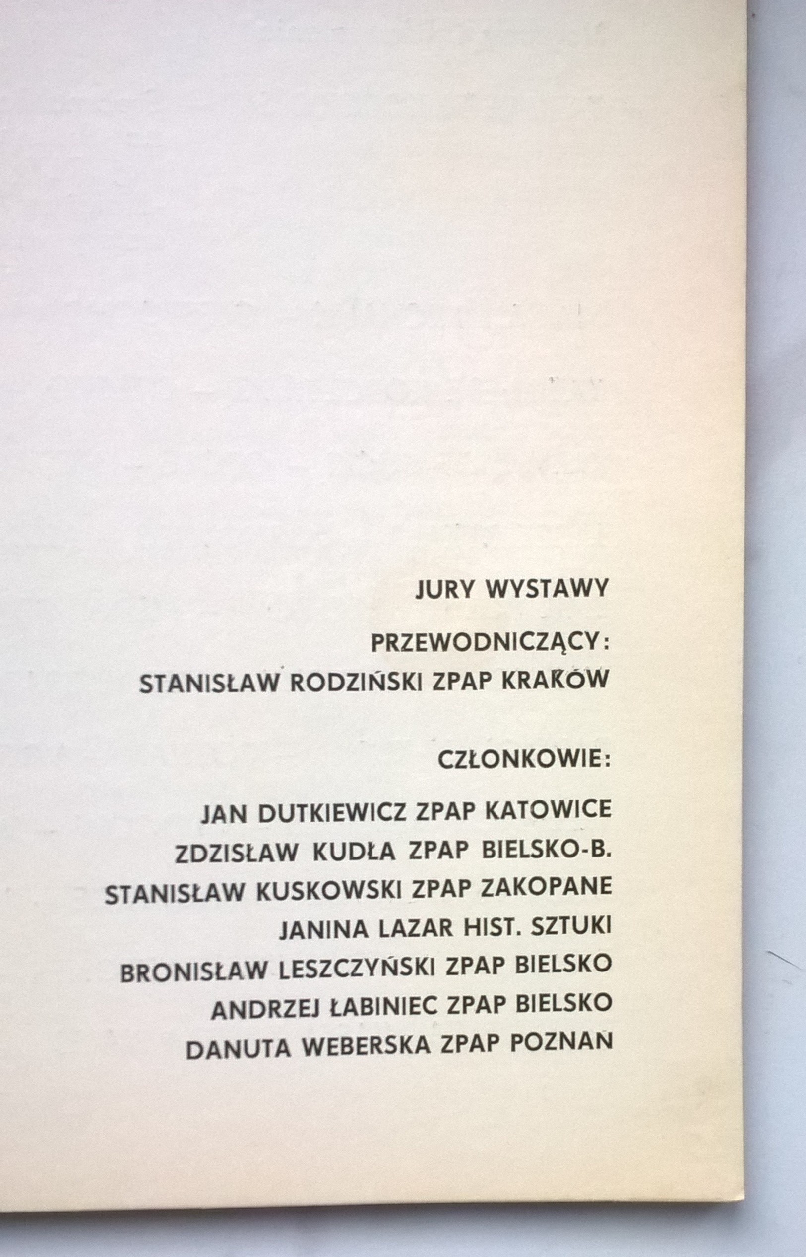 Katalog – XVIII Ogólnopolska Wystawa Malarstwa BIELSKA JESIEŃ 1980