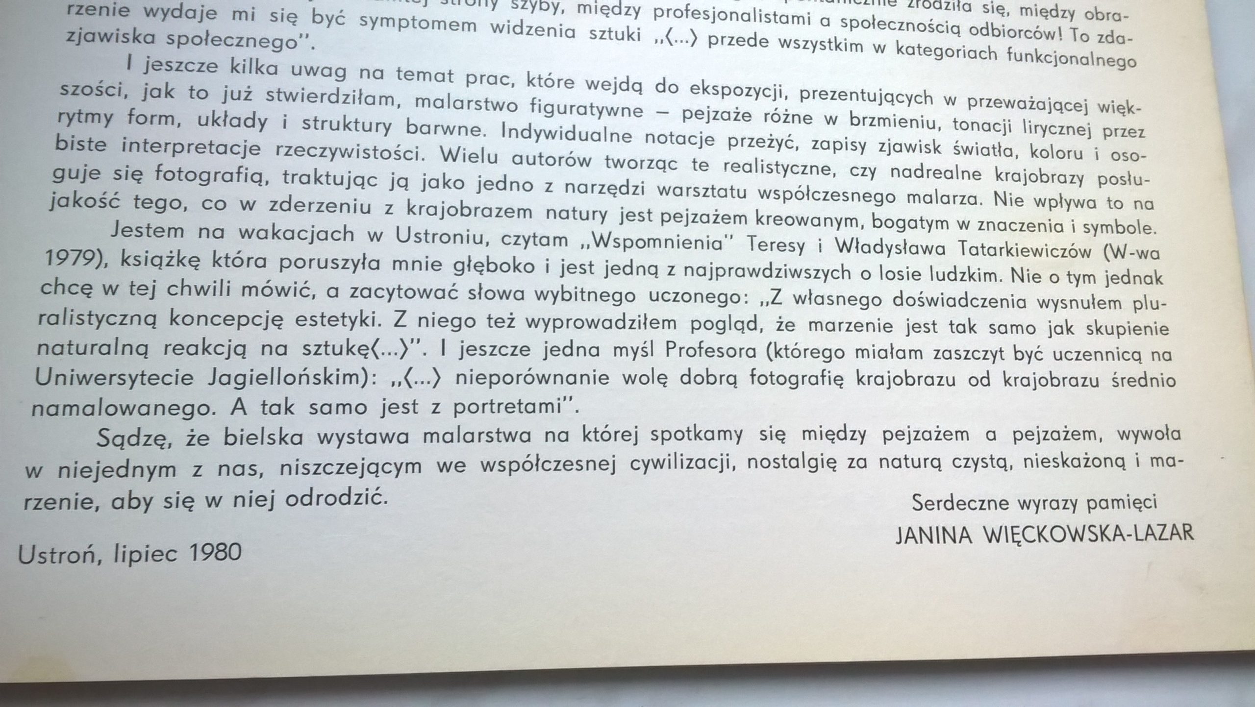 Katalog – XVIII Ogólnopolska Wystawa Malarstwa BIELSKA JESIEŃ 1980