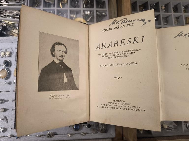 Książka "Arabeski" Edgar Allan Poe, 1922 r. - ze księgozbioru malarza Stanisława Kamockiego