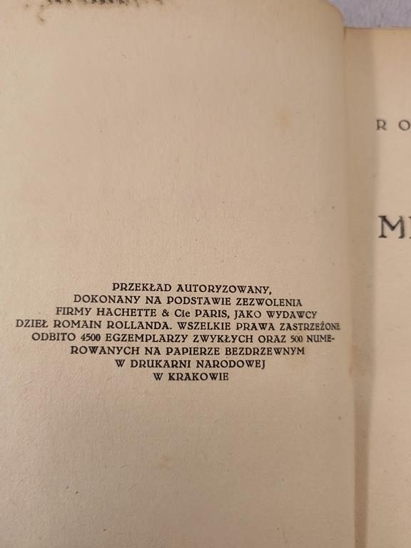 Książka "Żywot Michała Anioła" Romain Rolland, 1924 r.