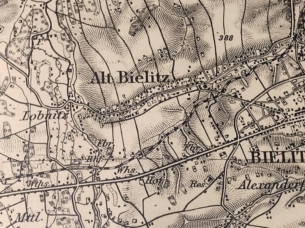 Mapa - Bielitz i okolice, 1943 r.