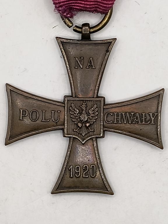 Krzyż Walecznych Na Polu Chwały 1920, II RP - numerowany