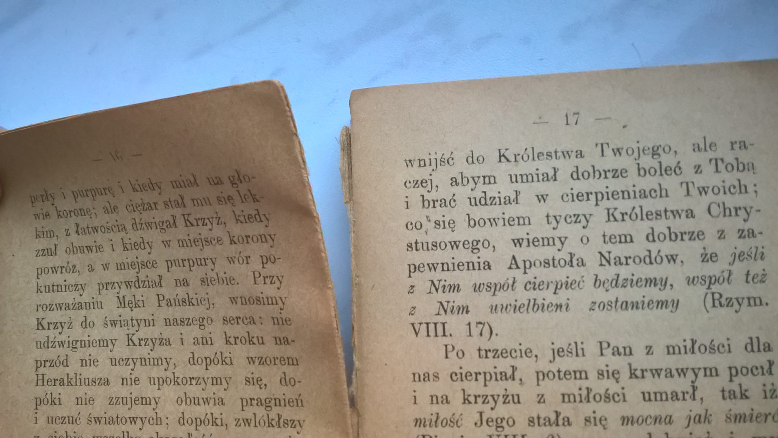 Książeczka "Bolesna Męka Pana Jezusa według opowiadań Anny Katarzyny Emmerich", 1923 r.