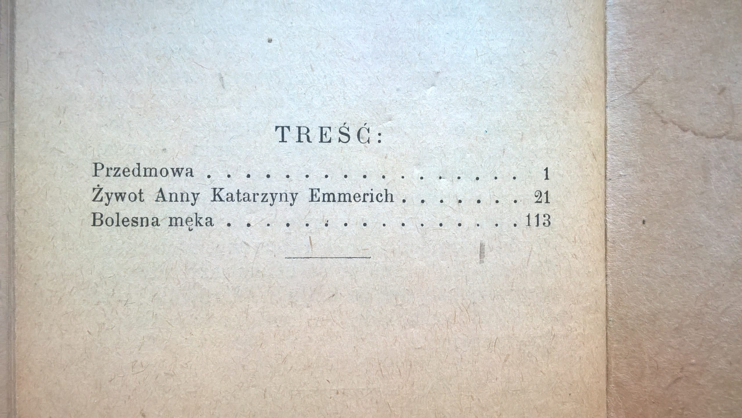 Książeczka "Bolesna Męka Pana Jezusa według opowiadań Anny Katarzyny Emmerich", 1923 r.