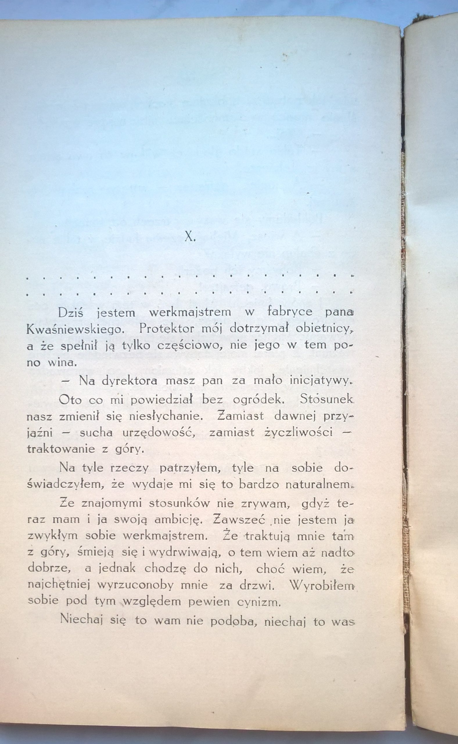 Książka (powieść) "Fachowiec" Wacław Berent, 1925 r.