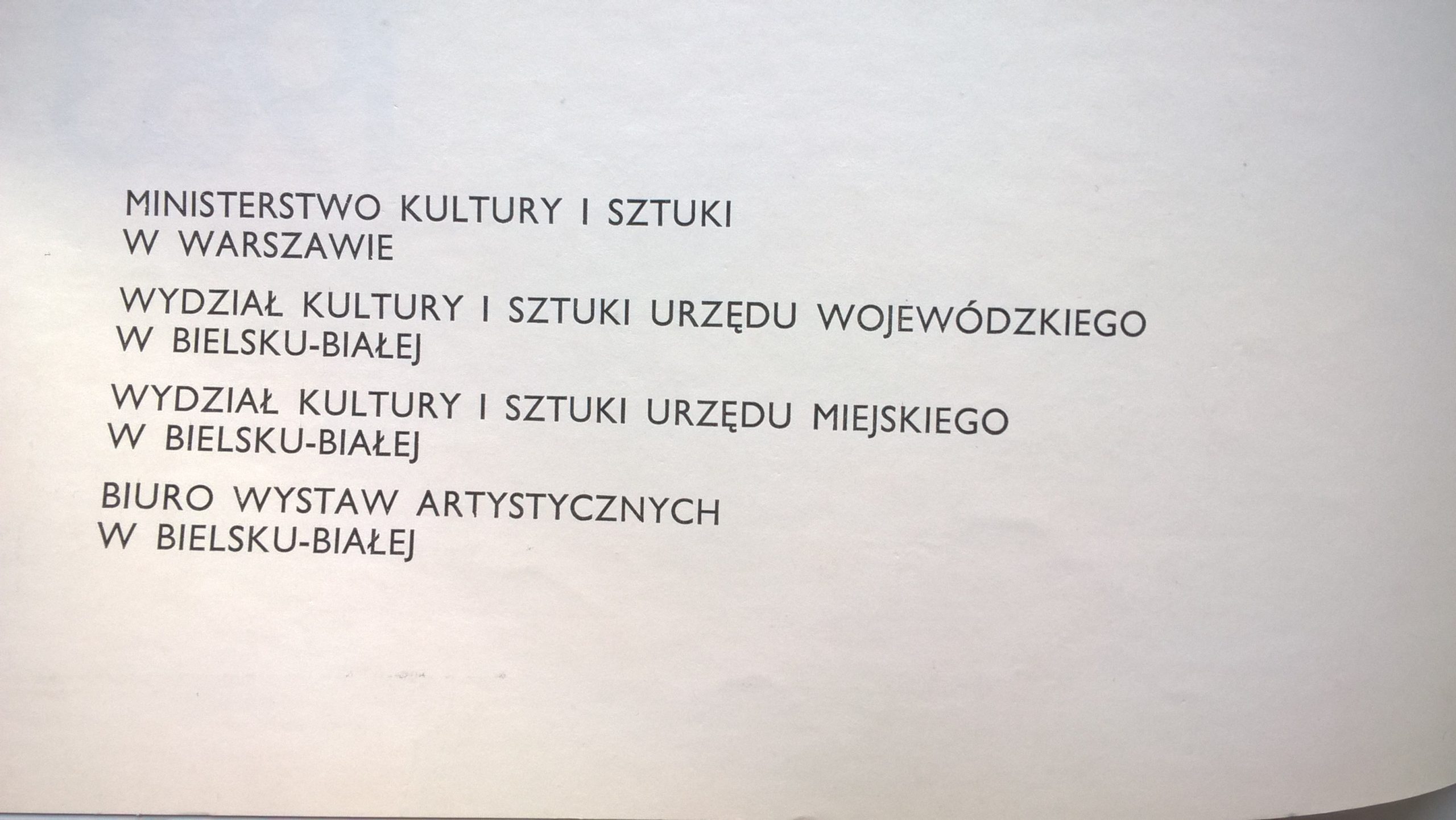 Katalog – 20 Ogólnopolska Wystawa Malarstwa BIELSKA JESIEŃ 1983