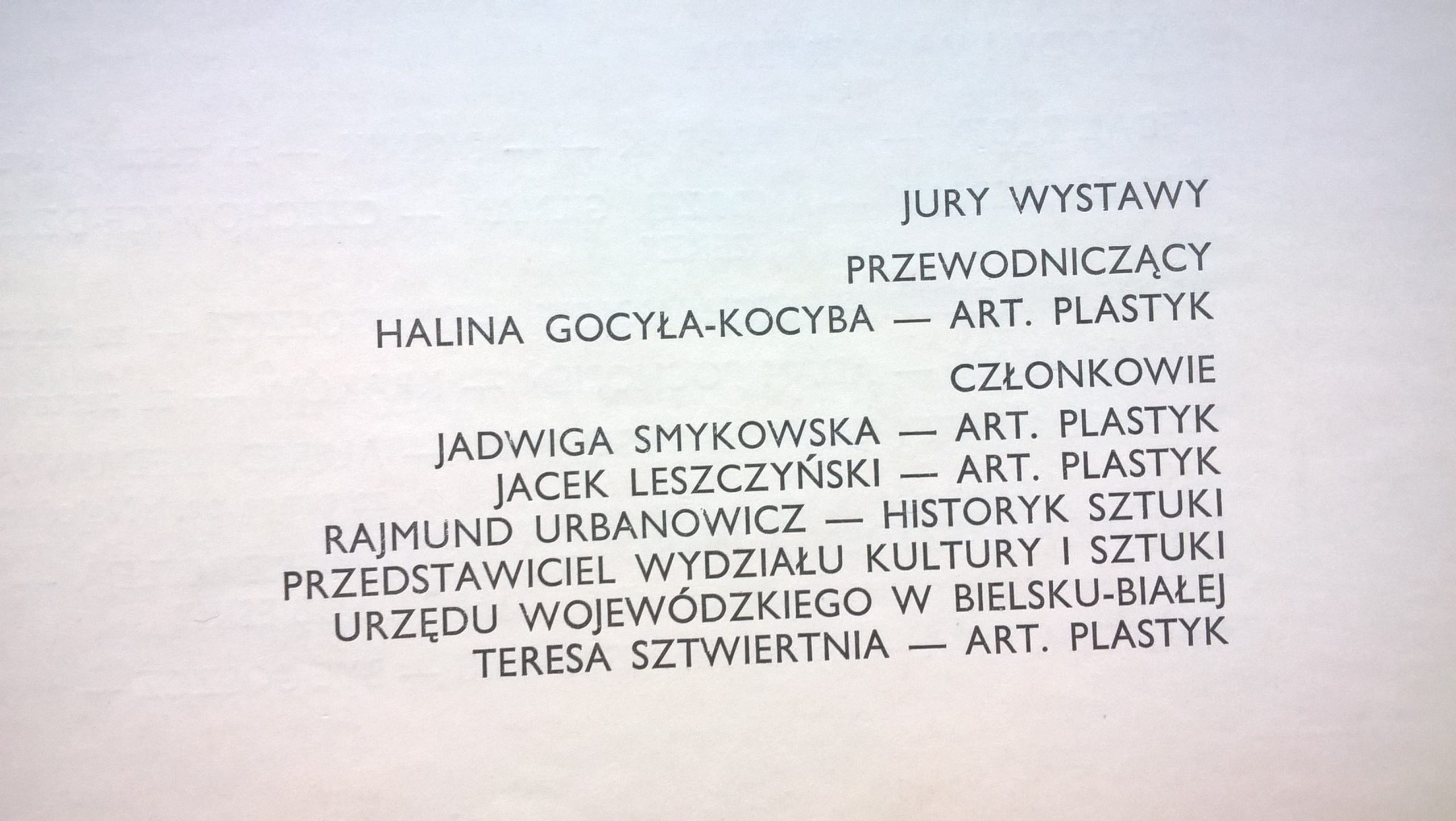 Katalog – 20 Ogólnopolska Wystawa Malarstwa BIELSKA JESIEŃ 1983