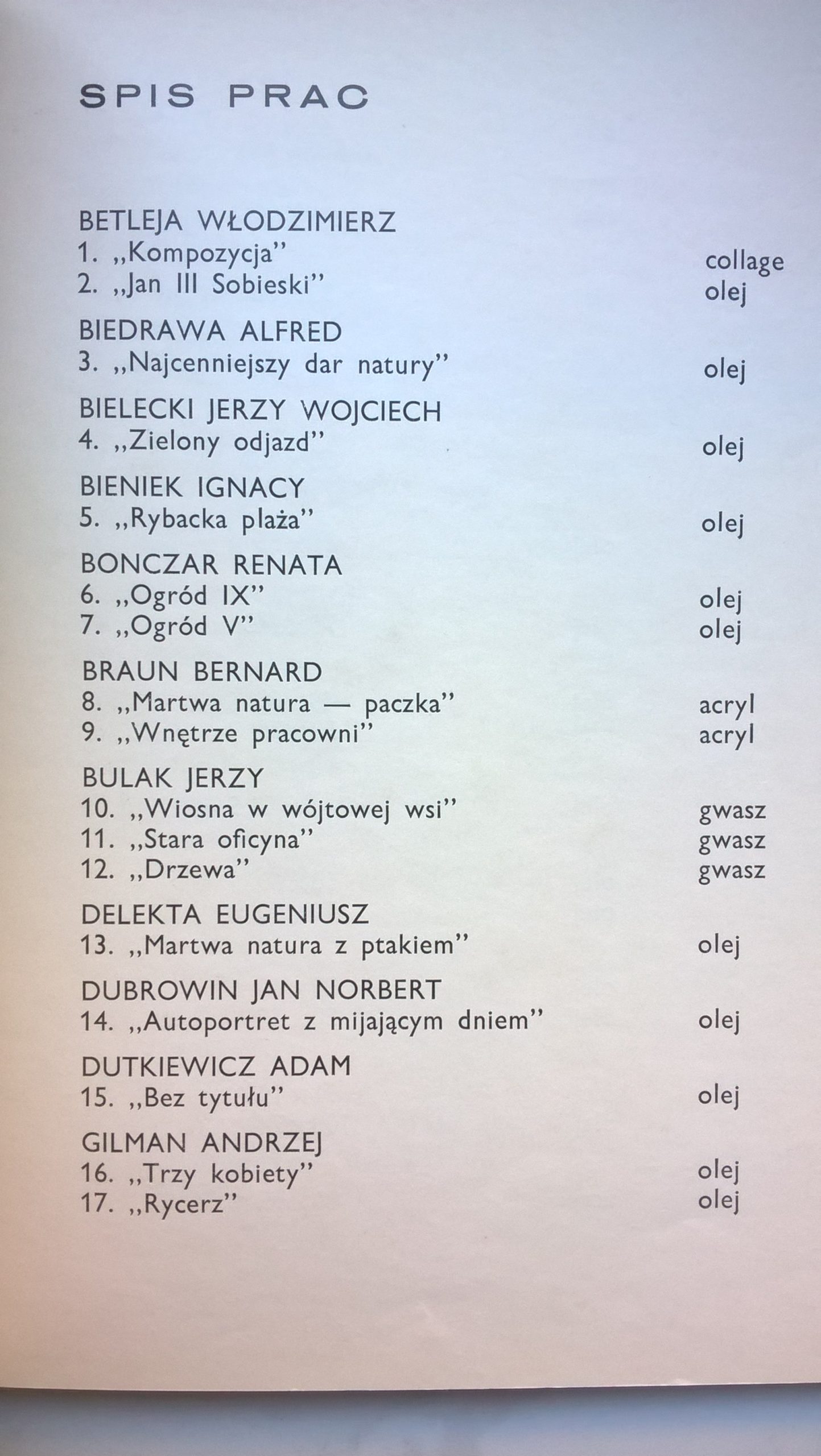 Katalog – 20 Ogólnopolska Wystawa Malarstwa BIELSKA JESIEŃ 1983