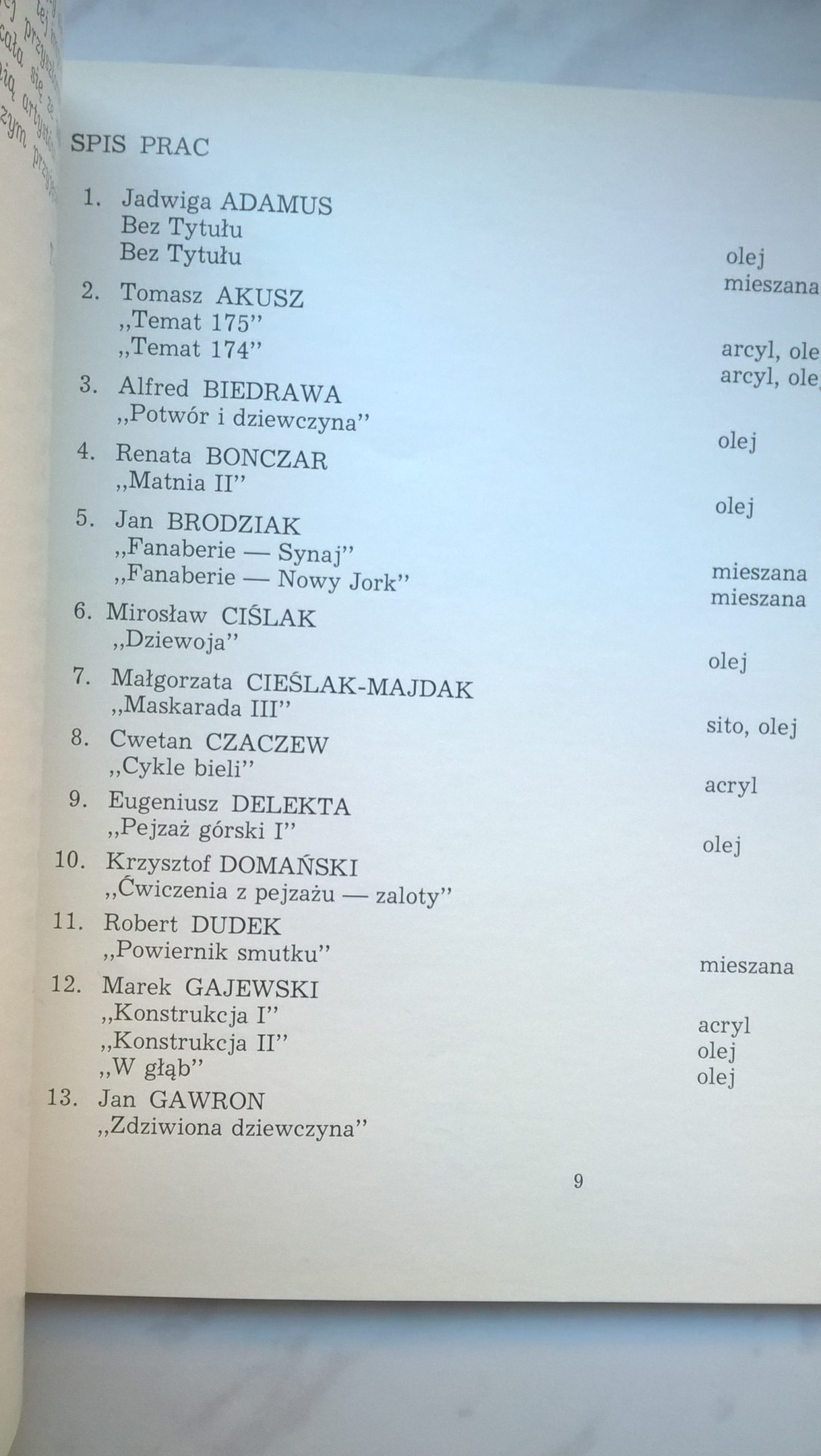 Katalog – XXIV Ogólnopolska Wystawa Malarstwa BIELSKA JESIEŃ 1987