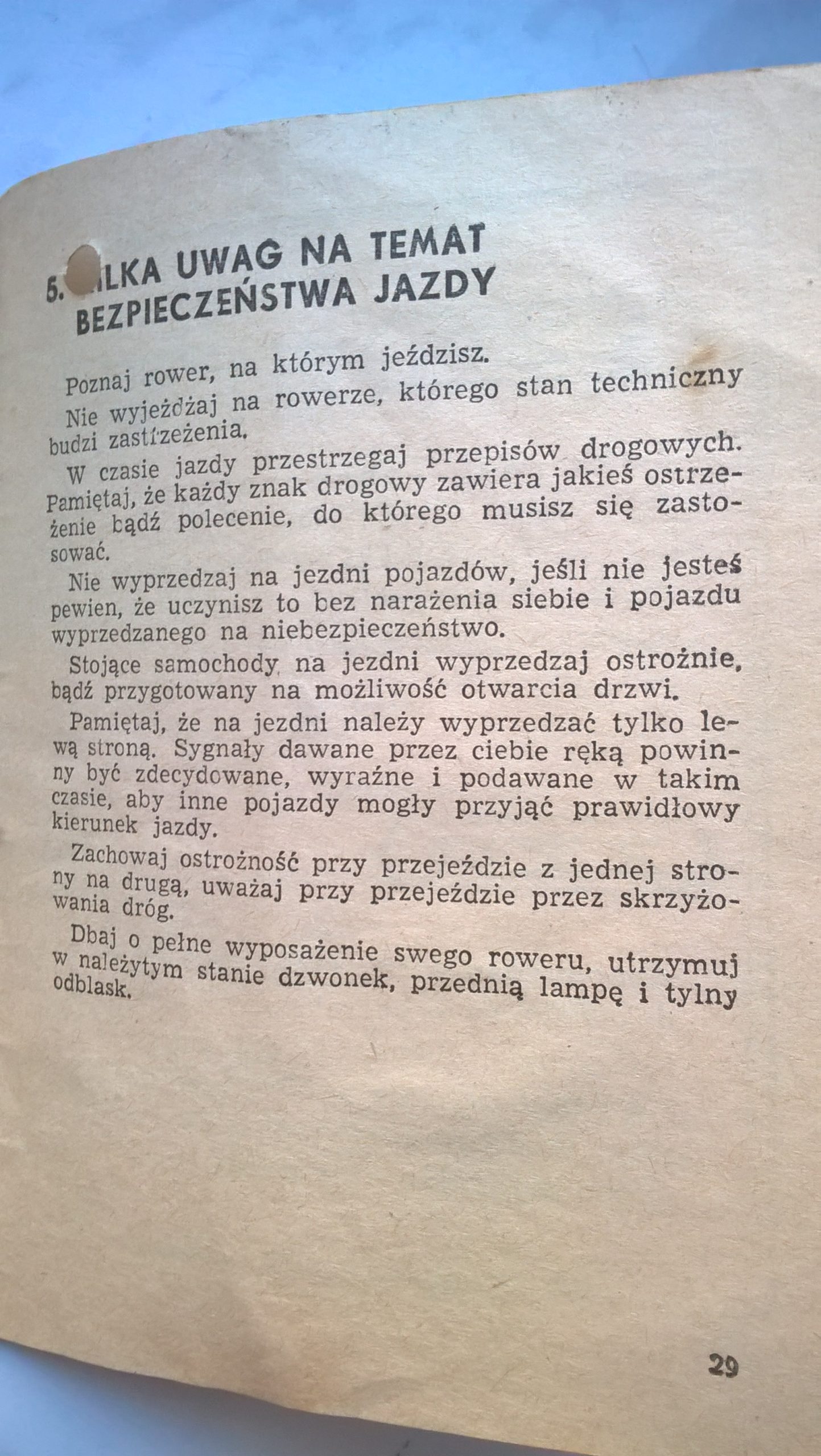 Instrukcja obsługi rowerów - Zjednoczone Zakłady Rowerowe w Bydgoszczy, 1965 r.