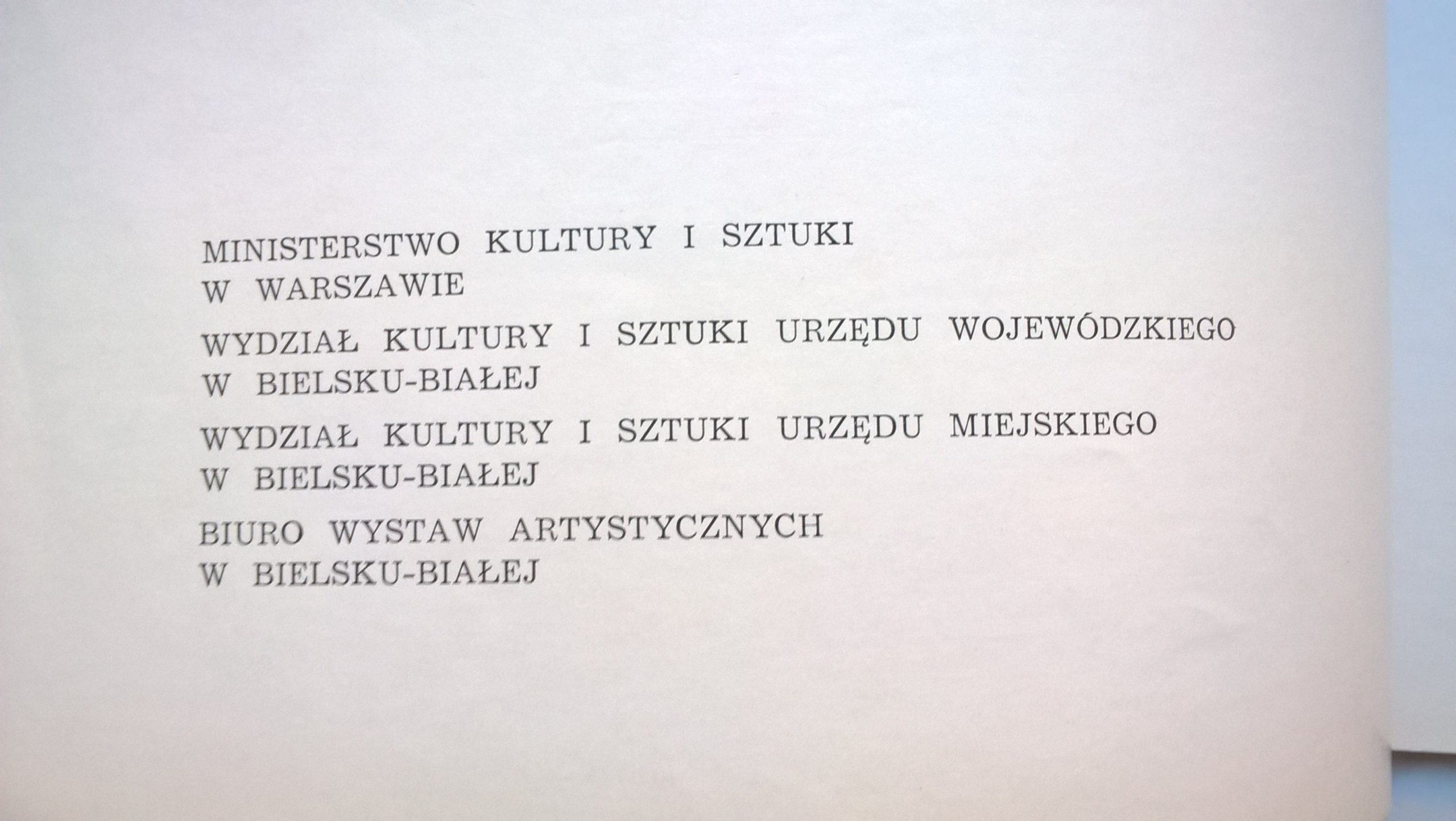 Katalog – XXI Ogólnopolska Wystawa Malarstwa BIELSKA JESIEŃ 1984