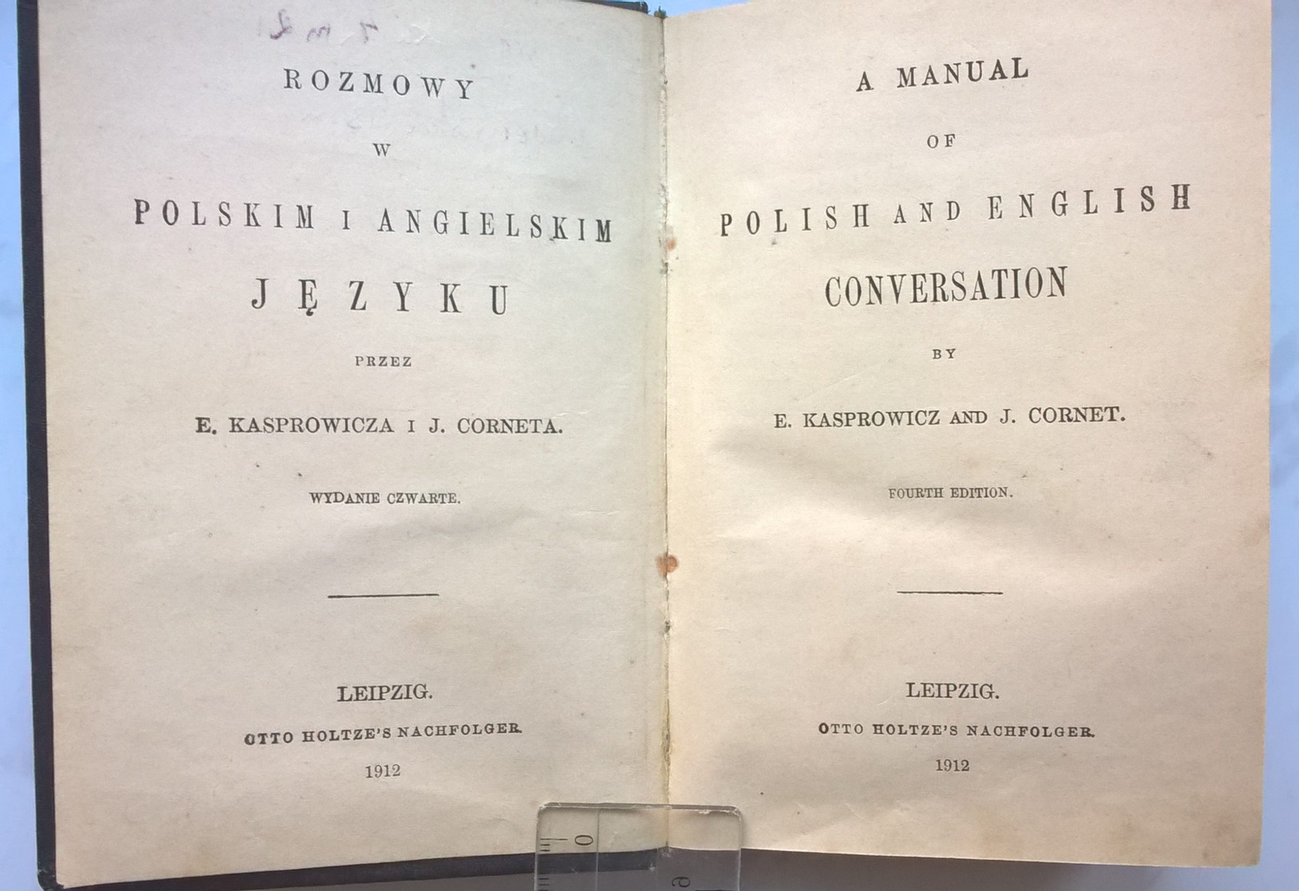 "Rozmowy w polskim i angielskim języku przez E. Kasprowicza i J. Corneta", 1912 r.