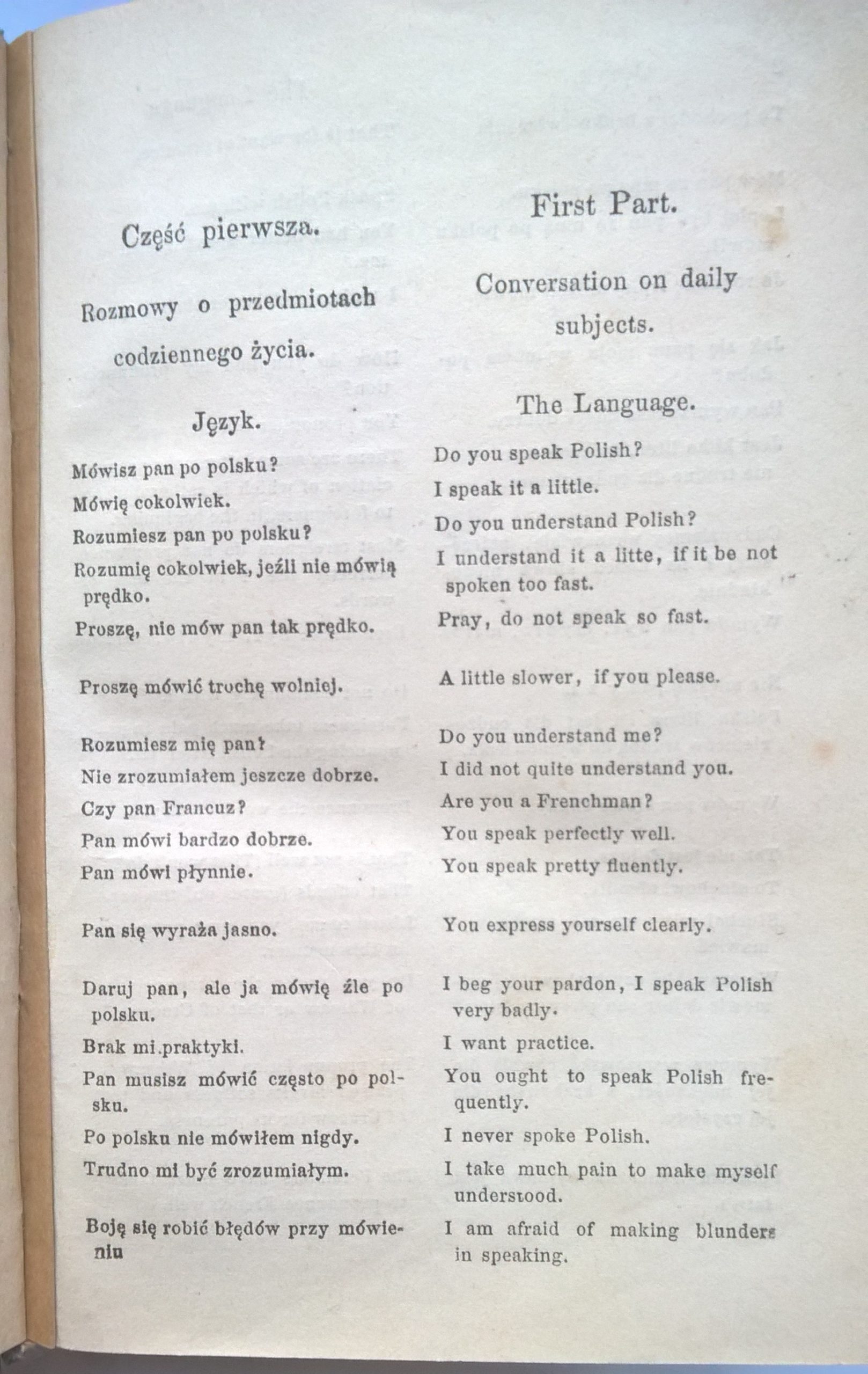 "Rozmowy w polskim i angielskim języku przez E. Kasprowicza i J. Corneta", 1912 r.