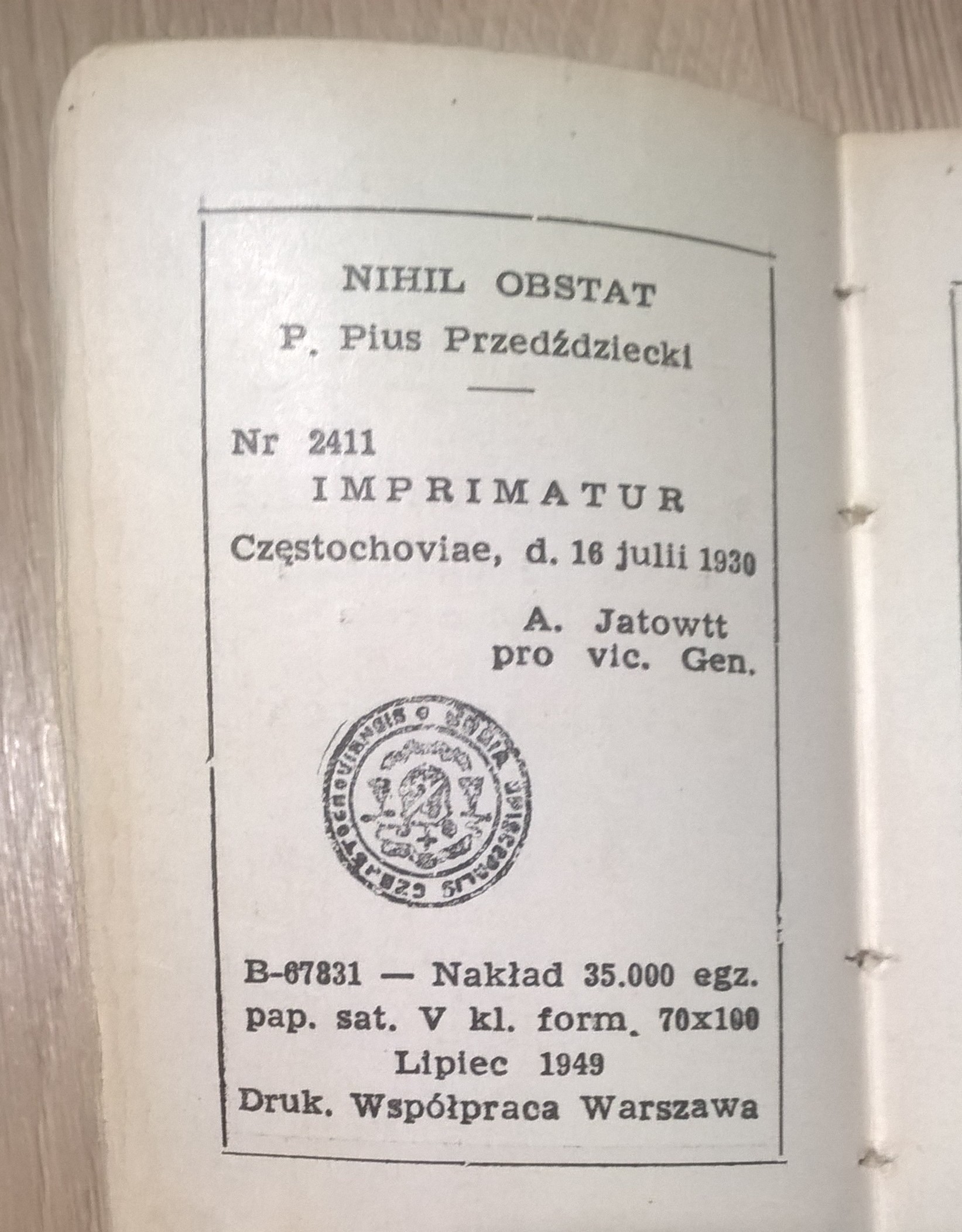 Książeczka - Pamiątka I-ej Komunii św. - Zdrowaś Maria. Zbiór modlitw i pieśni, 1949 r.