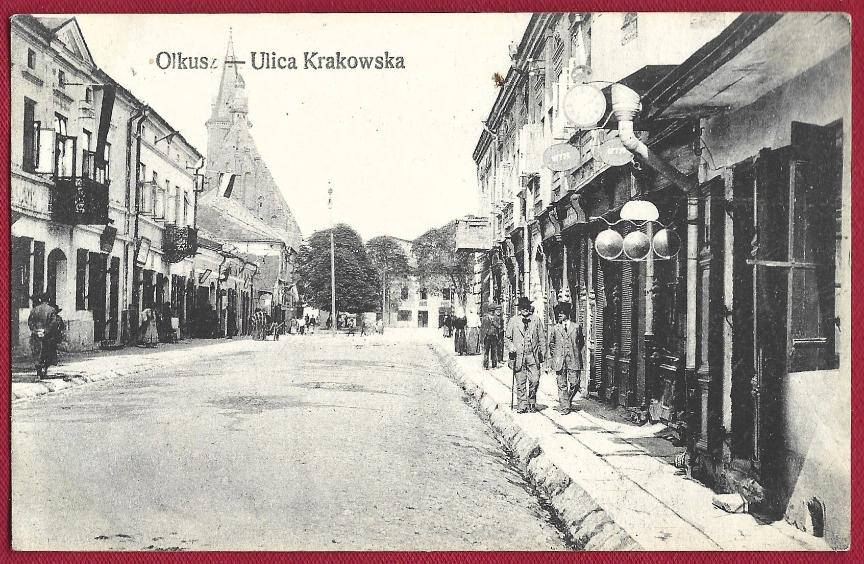 Pocztówka - Olkusz. Ulica Krakowska