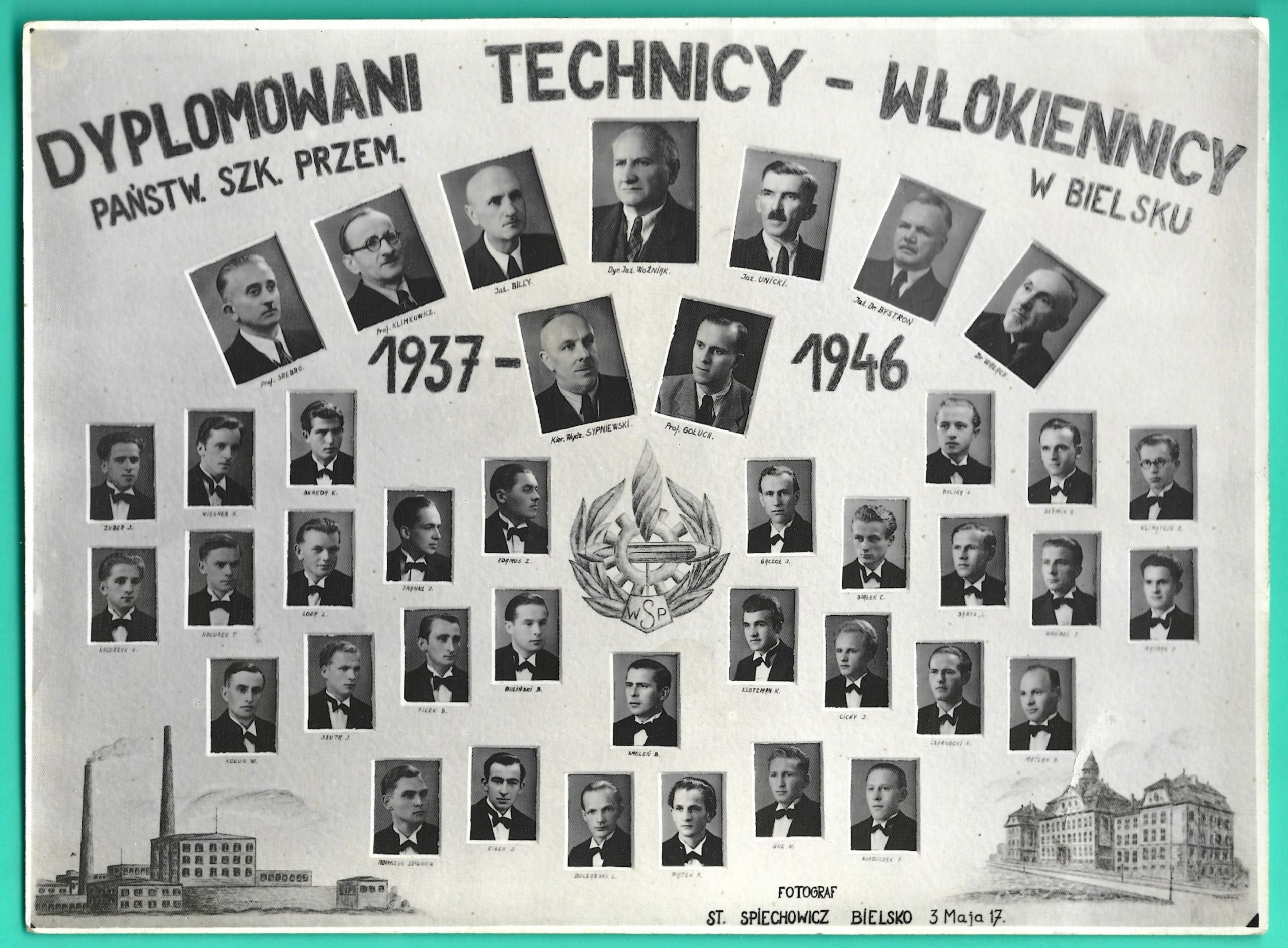 Zdjęcie - Dyplomowani Technicy-Włókiennicy, Państwowa Szkoła Przemysłowa w Bielsku, 1937-1946