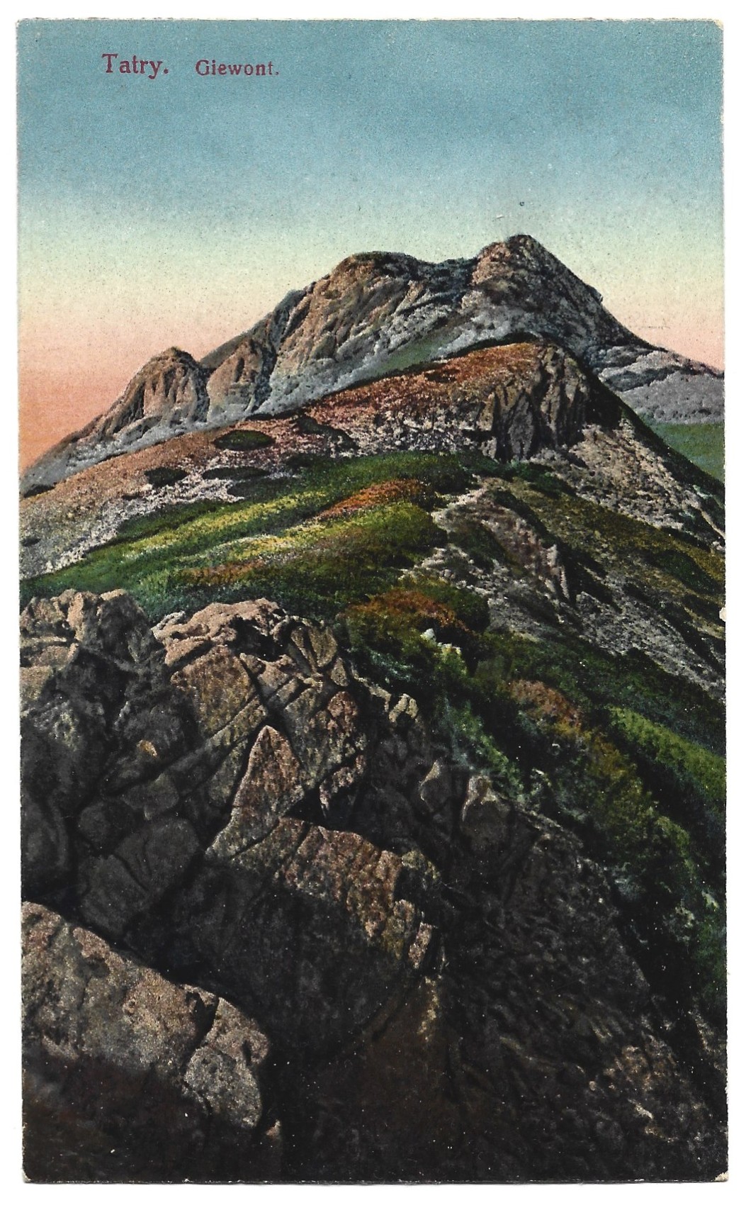 Pocztówka – Tatry. Giewont, 1917r.