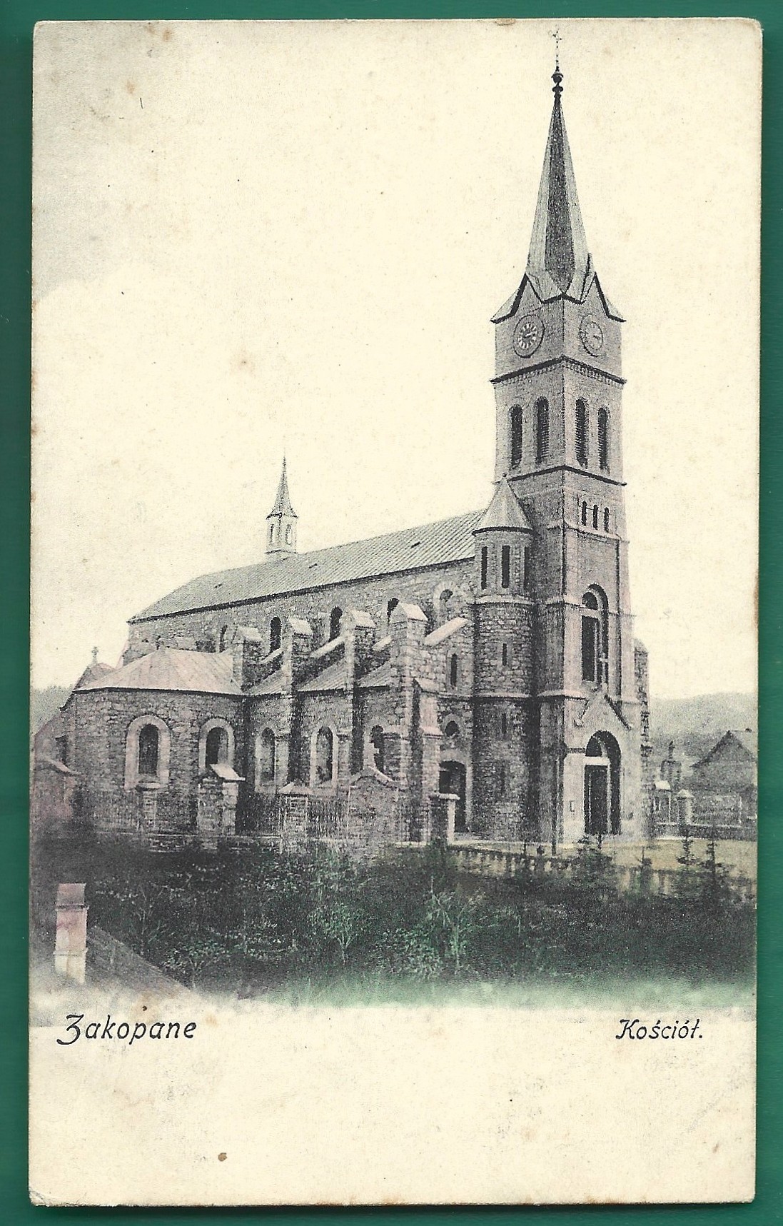 Pocztówka - Zakopane. Kościół, 1905 r.