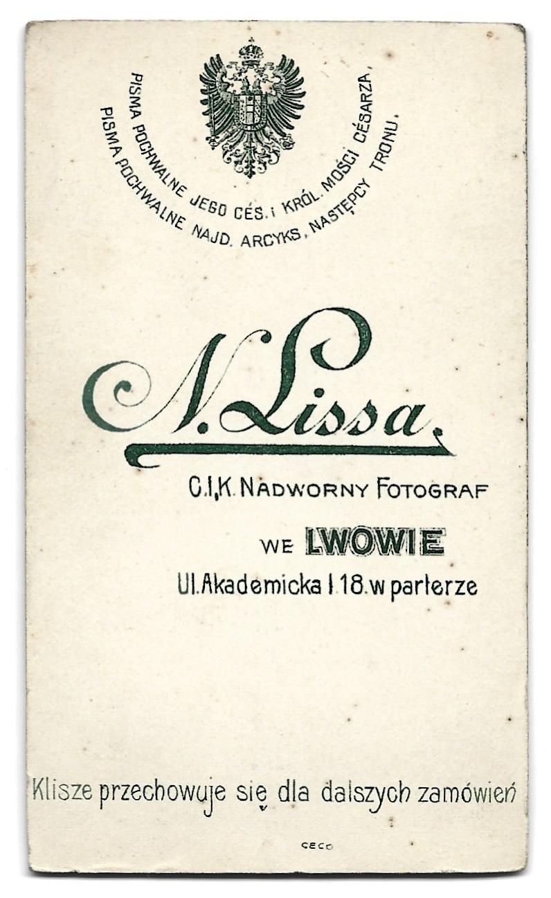 Zdjęcie portretowe mężczyzny - atelier N. Lissa, Lwów