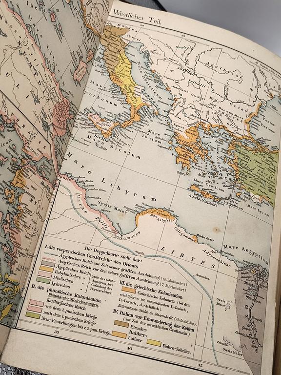 Atlas szkolny historyczny w j. niemieckim - "F. W. Putzgers Historischer Schul-Atlas", 1910 r.