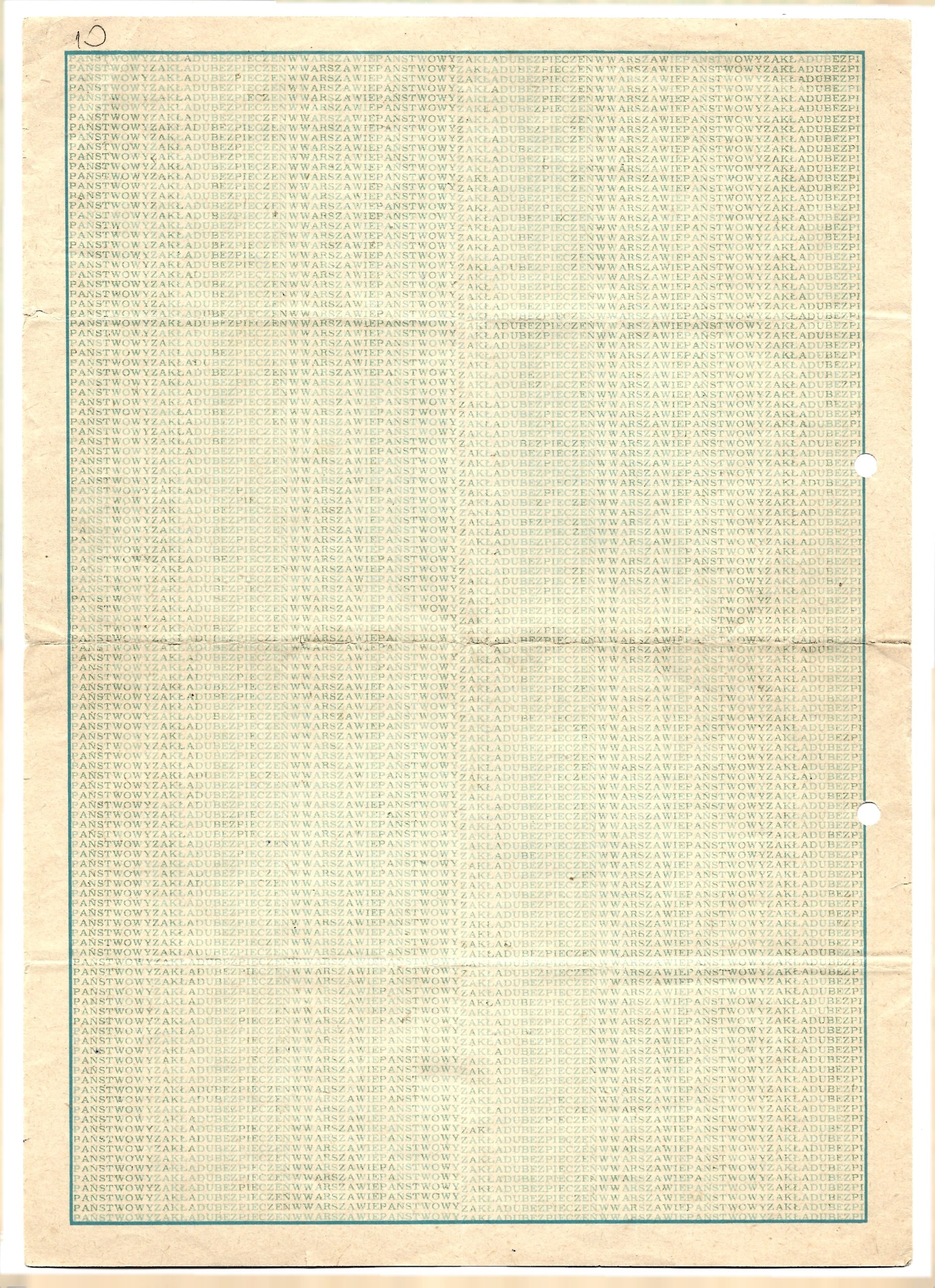 Polisa PZU - Ubezpieczenie Zaopatrzenia Dzieci, Bielsko-Biała, 1976 r.