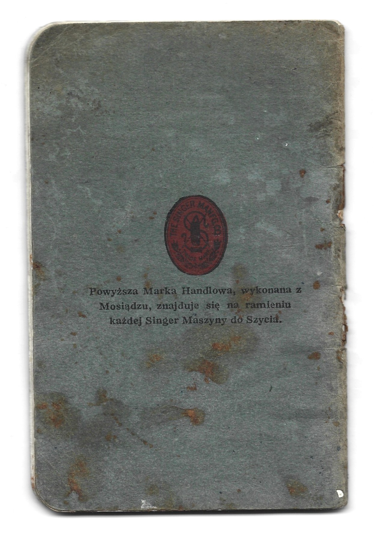 Książeczka "Podręcznik do Singer maszyny do szycia No. 15 - Central Bobbin", 1927 r.