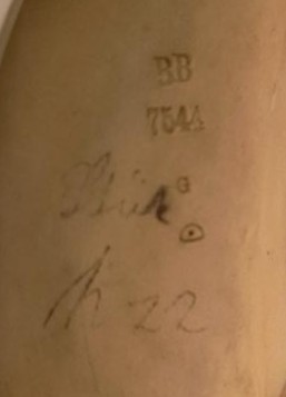 Ceramiczna podstawa lustra - secesja, 1900 r.?