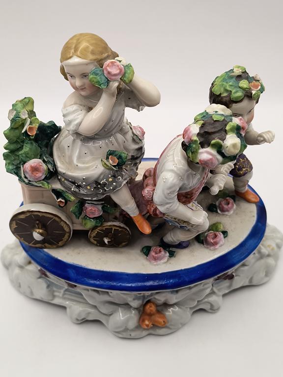 Zabytkowy kałamarz porcelanowy - koniec XIX w.