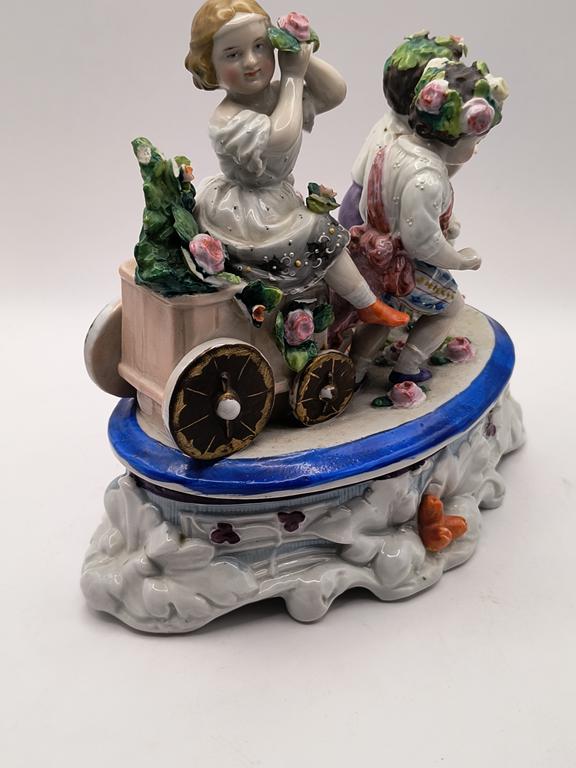 Zabytkowy kałamarz porcelanowy - koniec XIX w.