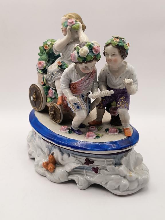 Zabytkowy kałamarz porcelanowy - koniec XIX w.