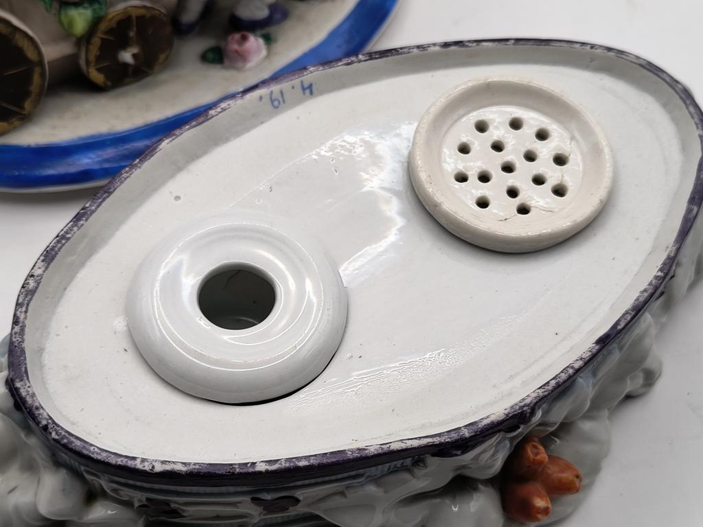 Zabytkowy kałamarz porcelanowy - koniec XIX w.