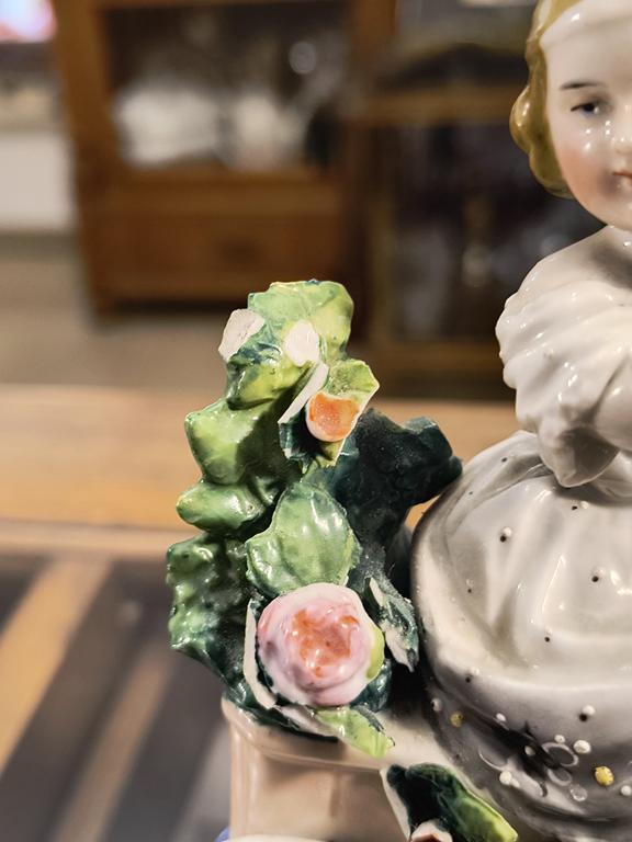 Zabytkowy kałamarz porcelanowy - koniec XIX w.