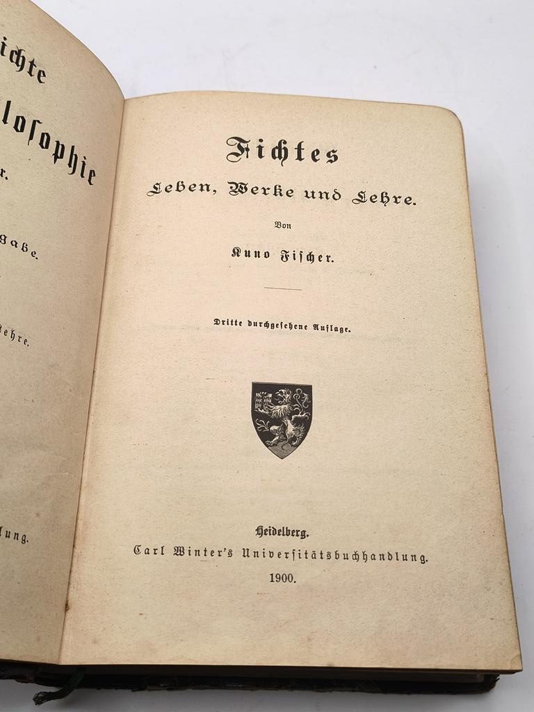 Exlibris rabina dra Jecheskela Lewina - Książka "Fichtes Leben, Werke und Lehre", 1900 r.