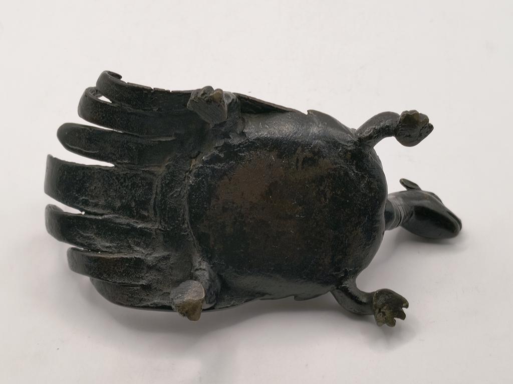Figurka z brązu - żółw - Japonia, okres Edo - 1 połowa XIX w.