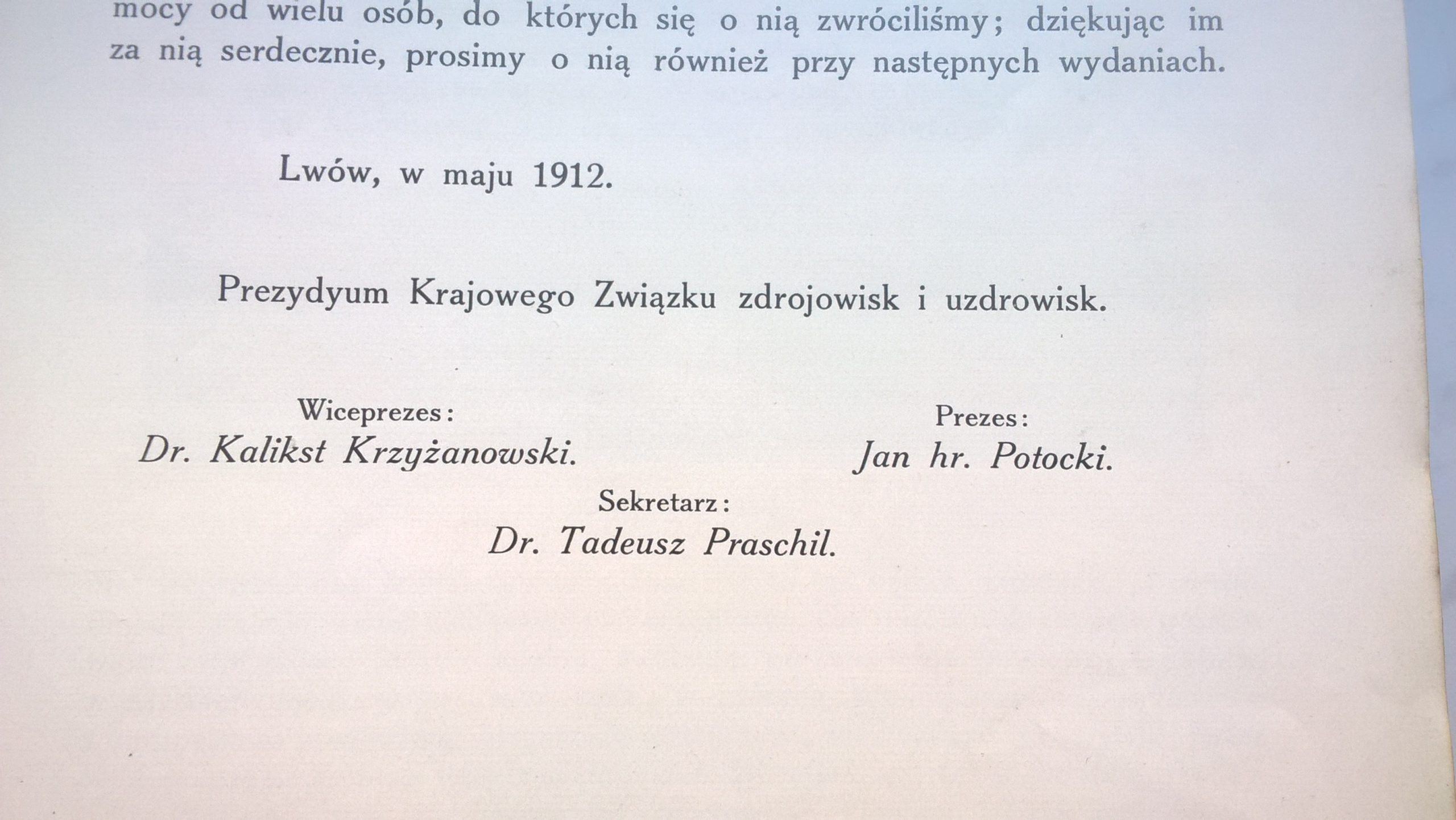 Książka "Przewodnik po zdrojowiskach i miejscowościach klimatycznych Galicyi", Lwów , 1912 r.