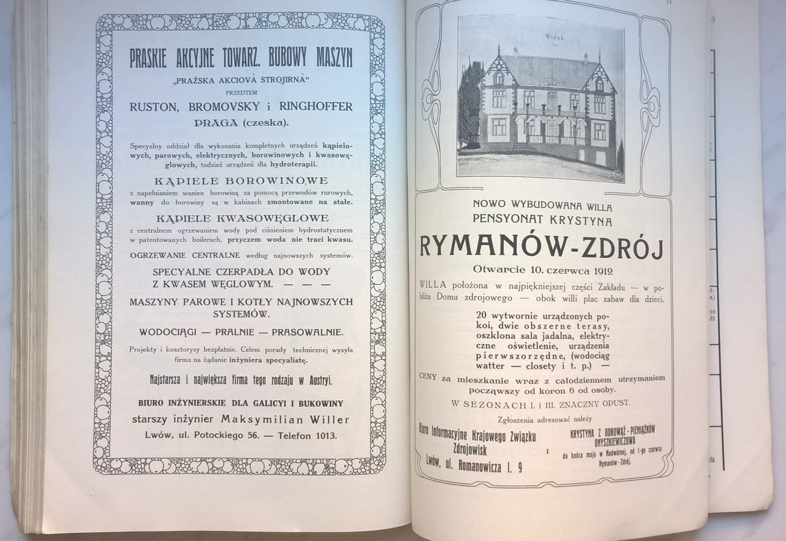 Książka "Przewodnik po zdrojowiskach i miejscowościach klimatycznych Galicyi", Lwów , 1912 r.