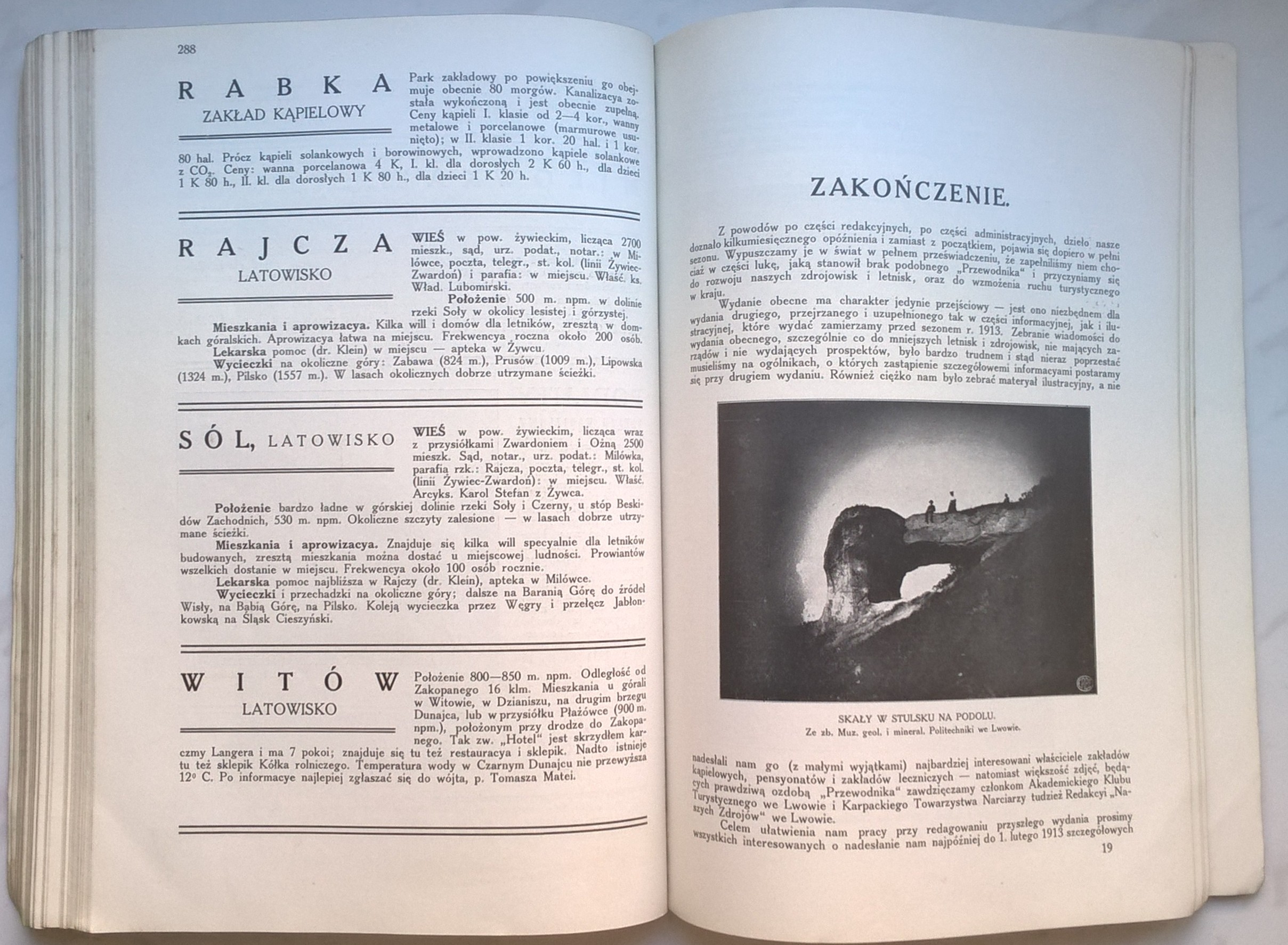 Książka "Przewodnik po zdrojowiskach i miejscowościach klimatycznych Galicyi", Lwów , 1912 r.