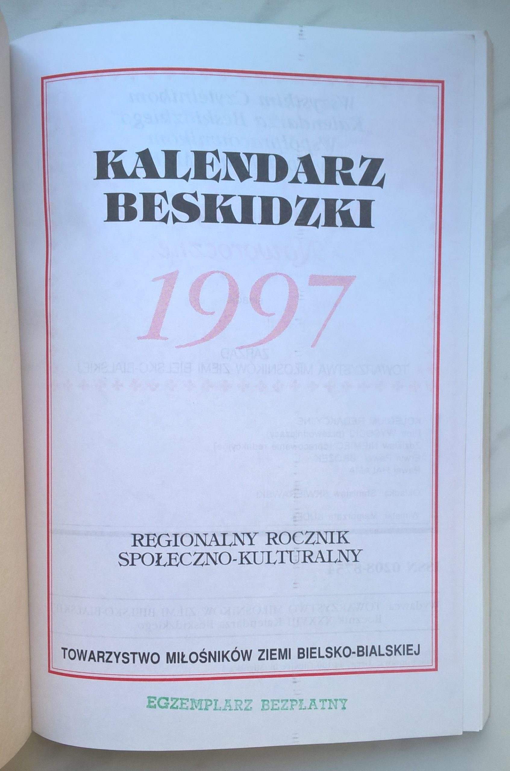 Kalendarz Beskidzki 1997