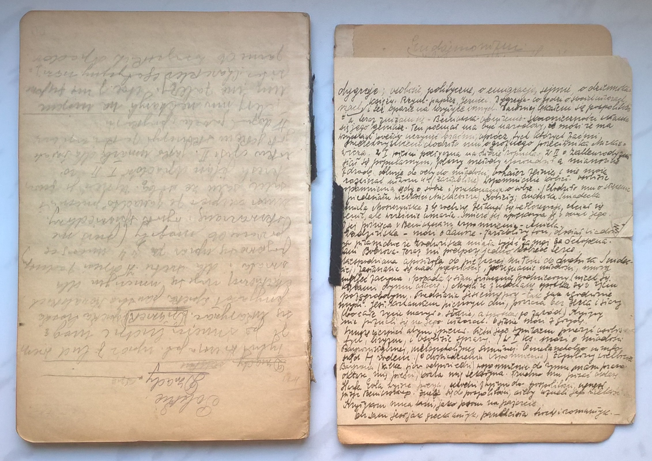 Zeszyt uczennicy Gimnazjum Żeńskiego Zofii Strzałkowskiej we Lwowie - 1920 r., II RP