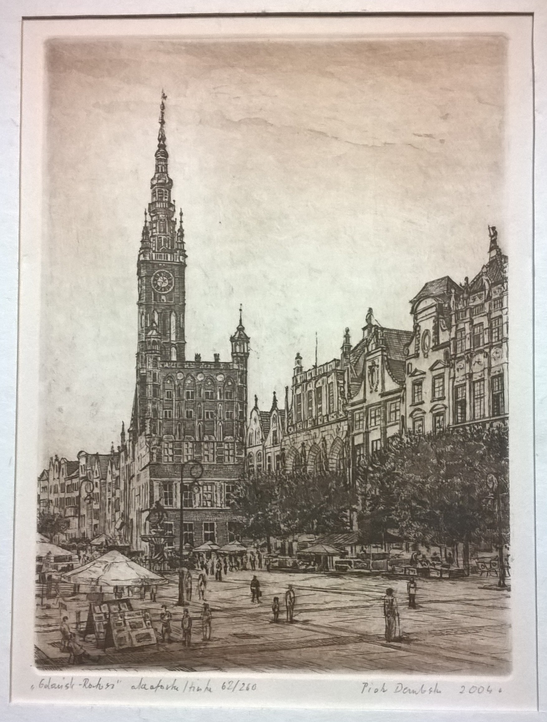 Grafika „Gdańsk – Ratusz” Piotr Dembski 2004 r.